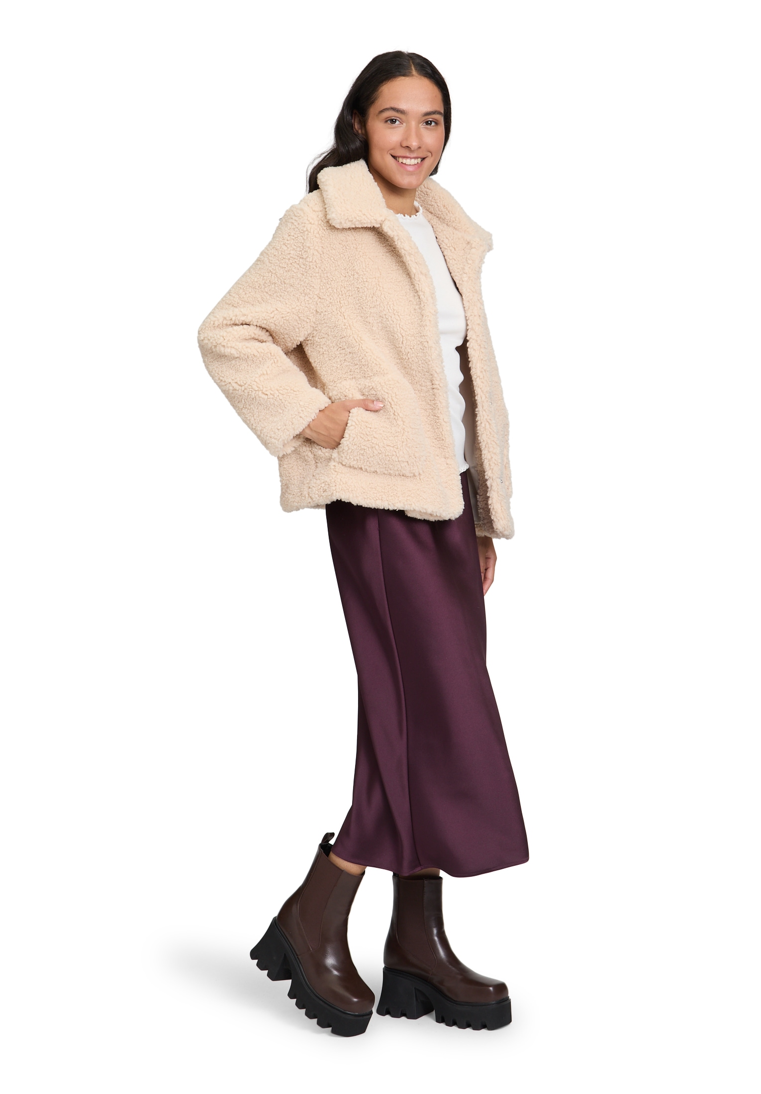 Cartoon Plüschjacke »Plüschjacke mit Kragen«