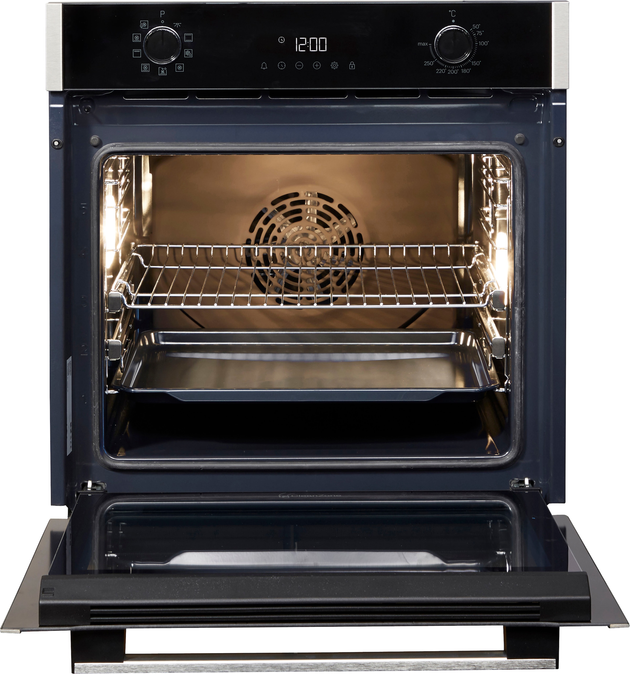Grundig Einbaubackofen  »GEBM19301BC«, mit 2-fach-Teleskopauszug