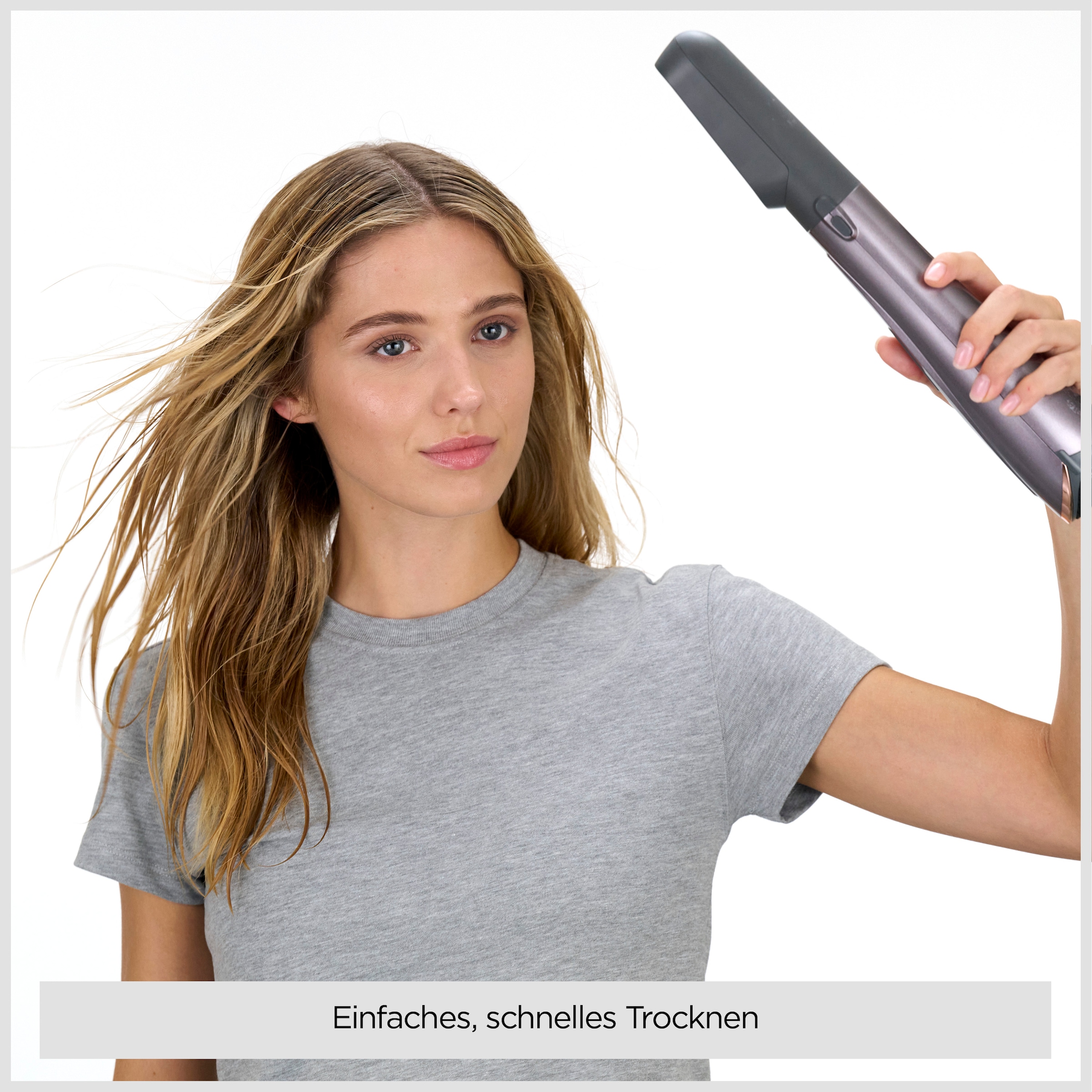 BaByliss Warmluftbürste »Air Style 1000 Warmluftbürste mit 4 Aufsätzen, 1000W, AS136E« 4 Aufsätze 4-in-1 Styler zum Föhnen, Glätten, Locken und für Volumen, Ionen