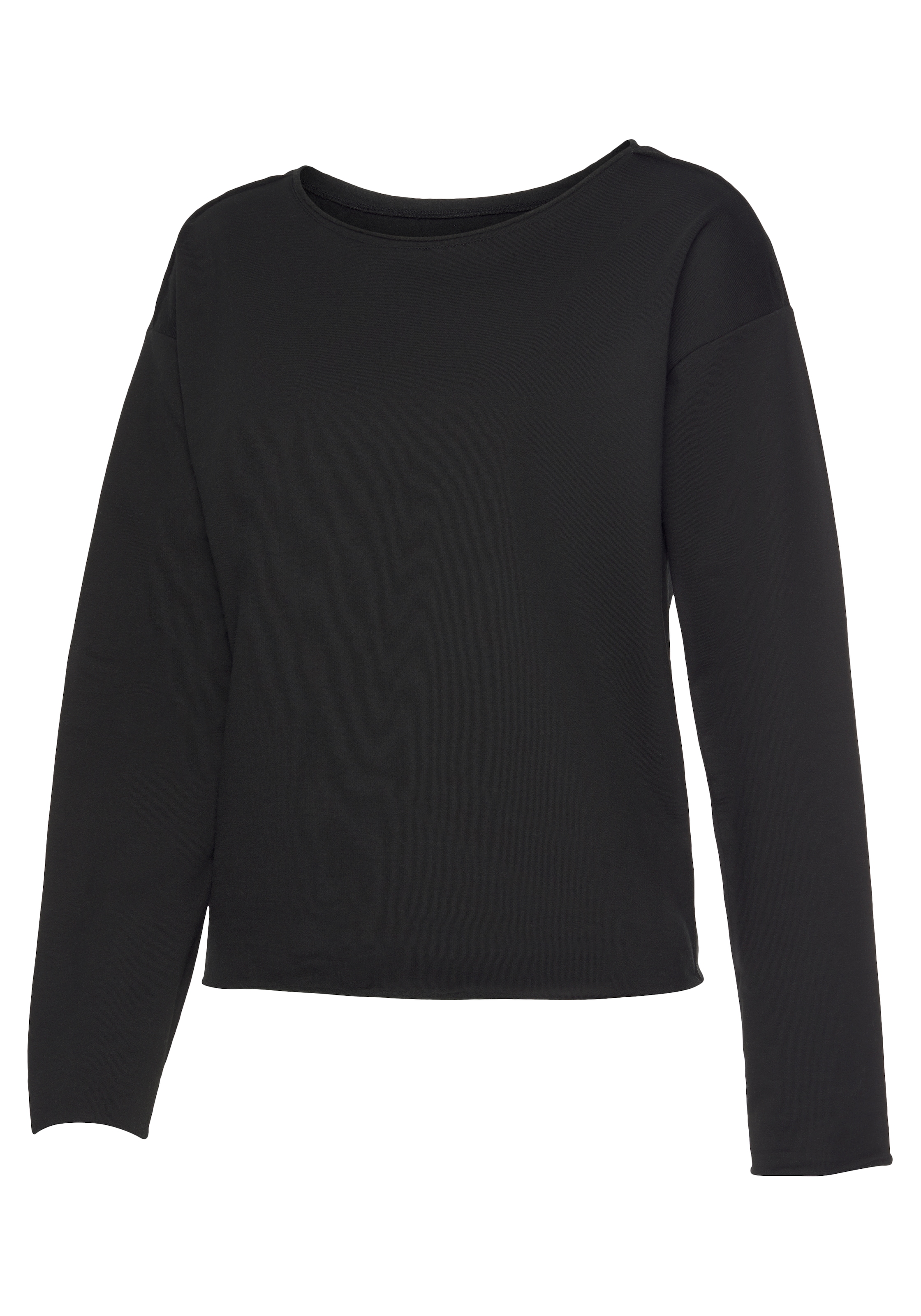 LASCANA Sweatshirt, Langarmshirt in locker sitzendem Schnitt, Loungewear