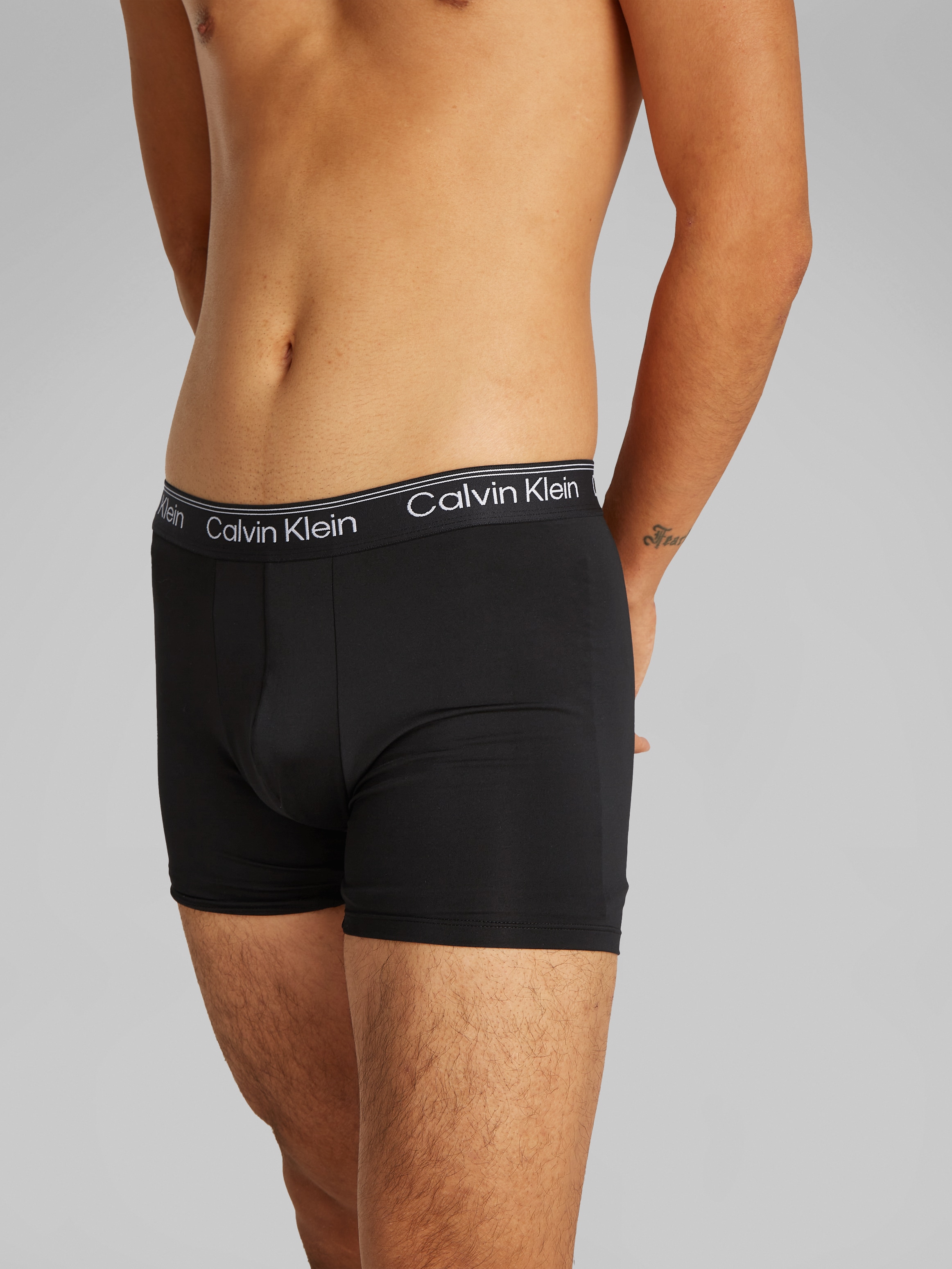Calvin Klein Underwear Boxer »BOXER BRIEF 3PK«, (Packung, 3er-Pack), mit längerem Bein & Logo-Elastikbund