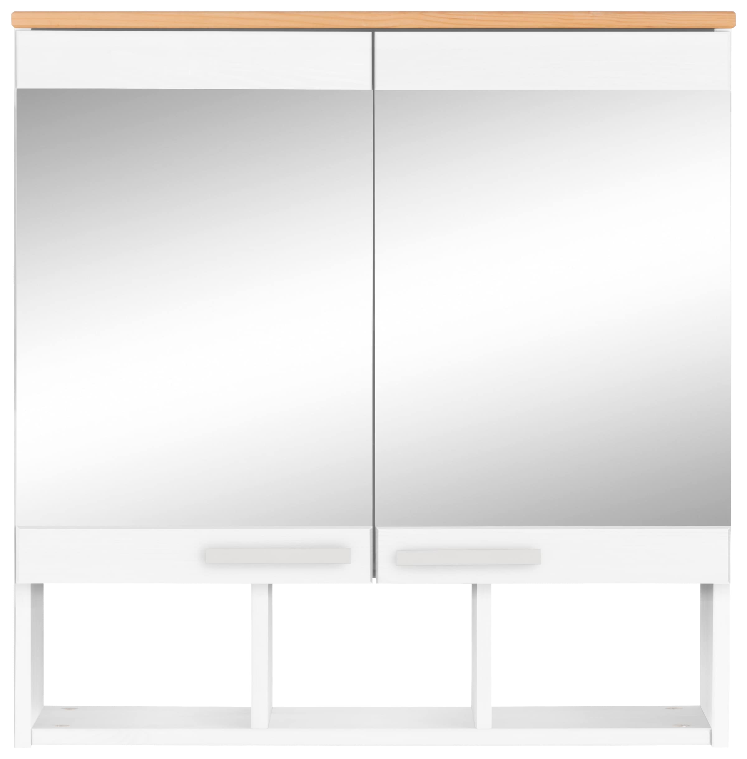 Home affaire Spiegelschrank »JOSIE«, Breite 60 cm, aus Massivholz, verstellbarer Einlegeboden, Metallgriffe