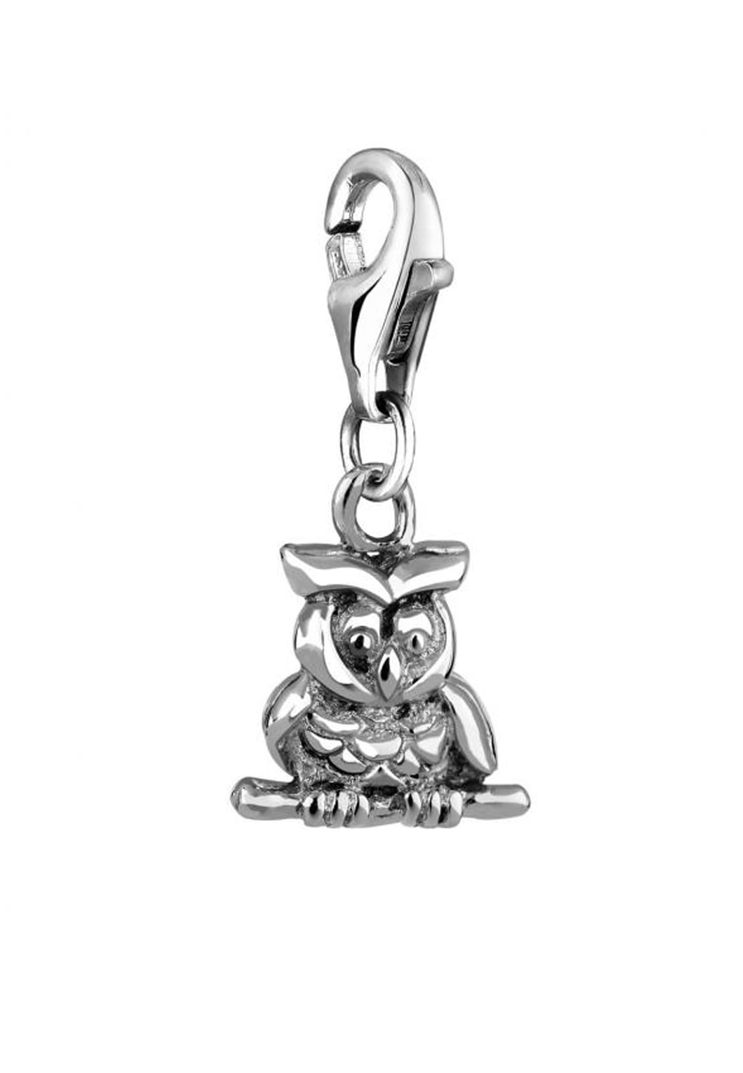Nenalina Charm-Einhänger »Charm Eulen-Anhänger Boho Basic Tier 925 Silber«