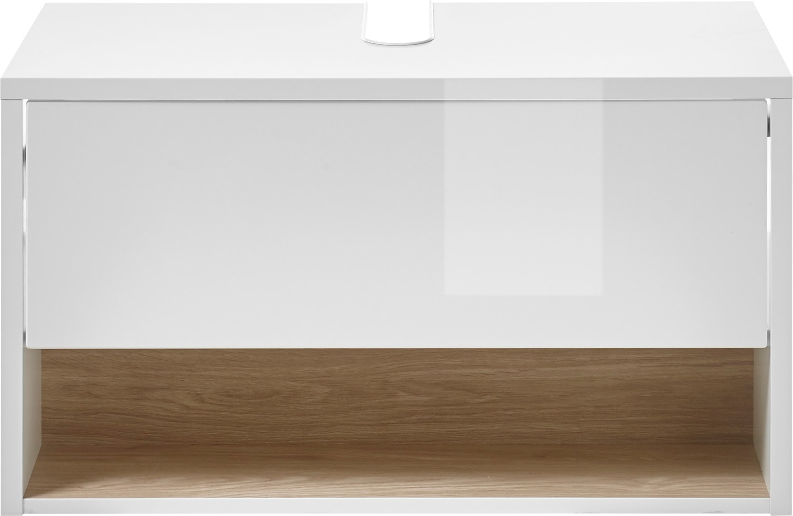 Places of Style Badmöbel-Set »Studio Line, Bad im modernen Design, 2-teiliges Badezimmer«, (2 St.), Unterschrank und Spiegel, in zwei Farben verfügbar, viel Stauraum