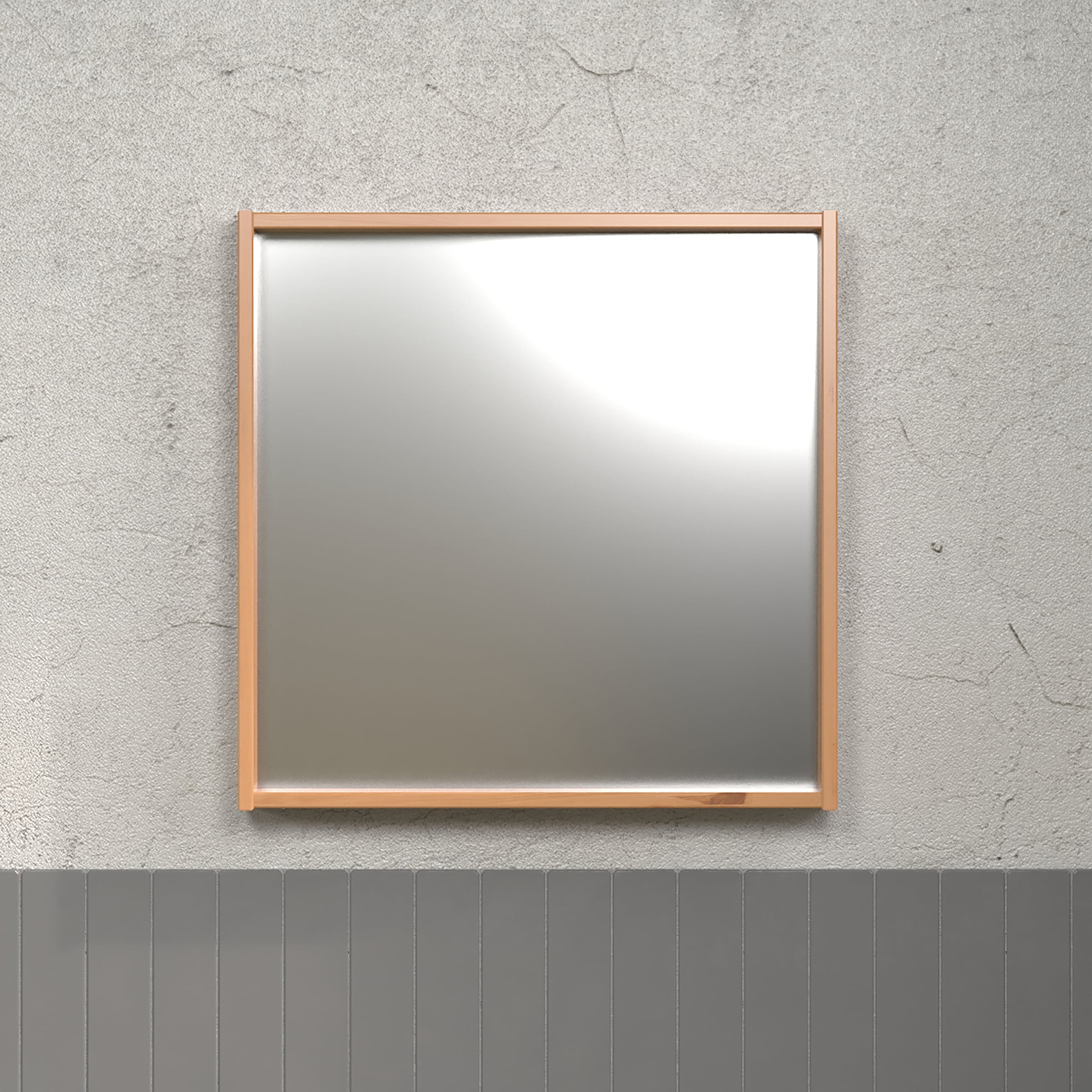 welltime Badspiegel »Kall« Spiegel mit Rahmen aus lackiertem Massivholz - Mit Floatglas