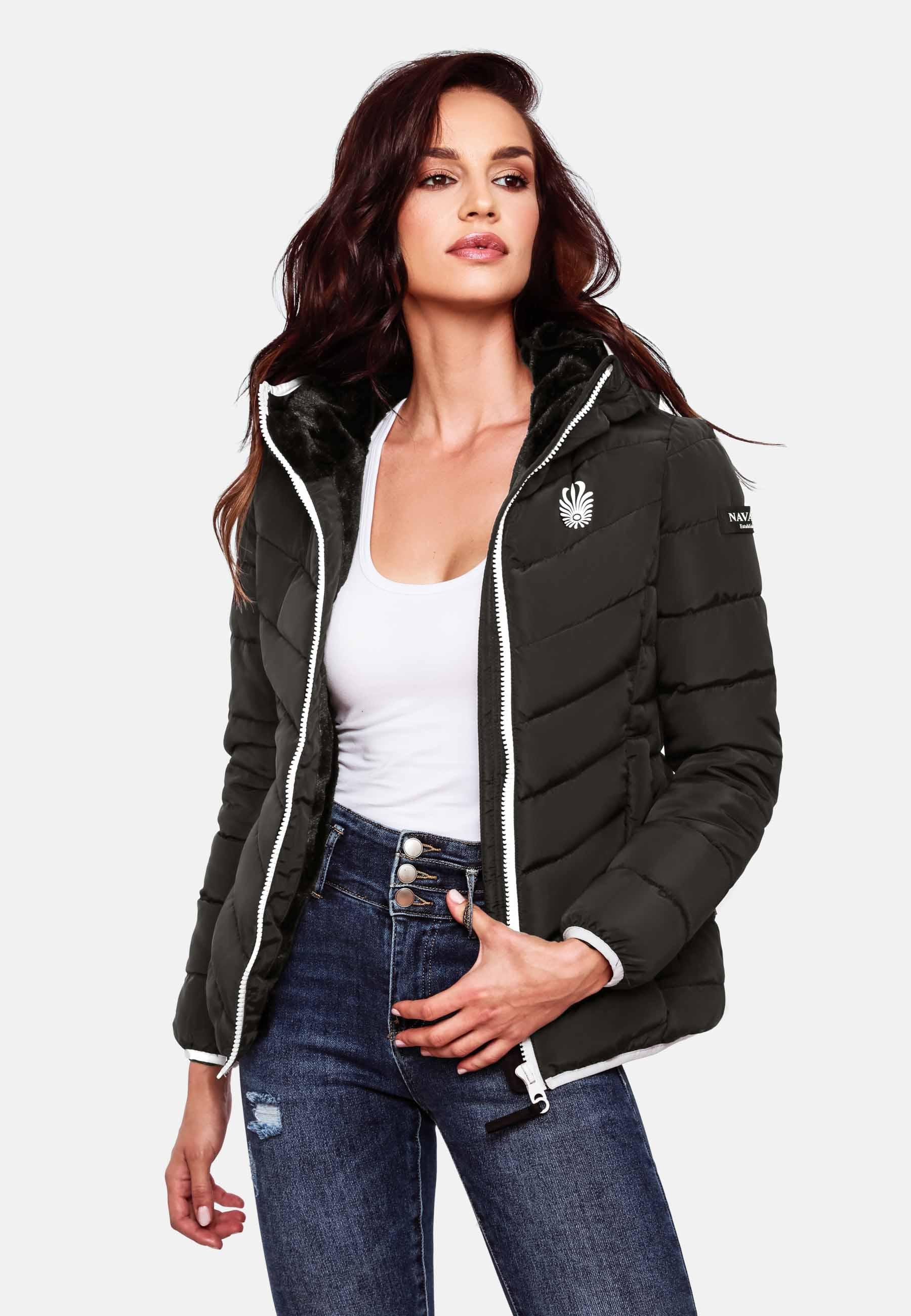 Navahoo Steppjacke »Winterjacke Elva«, mit Kapuze, stylische Damen Winterjacke mit Kapuze