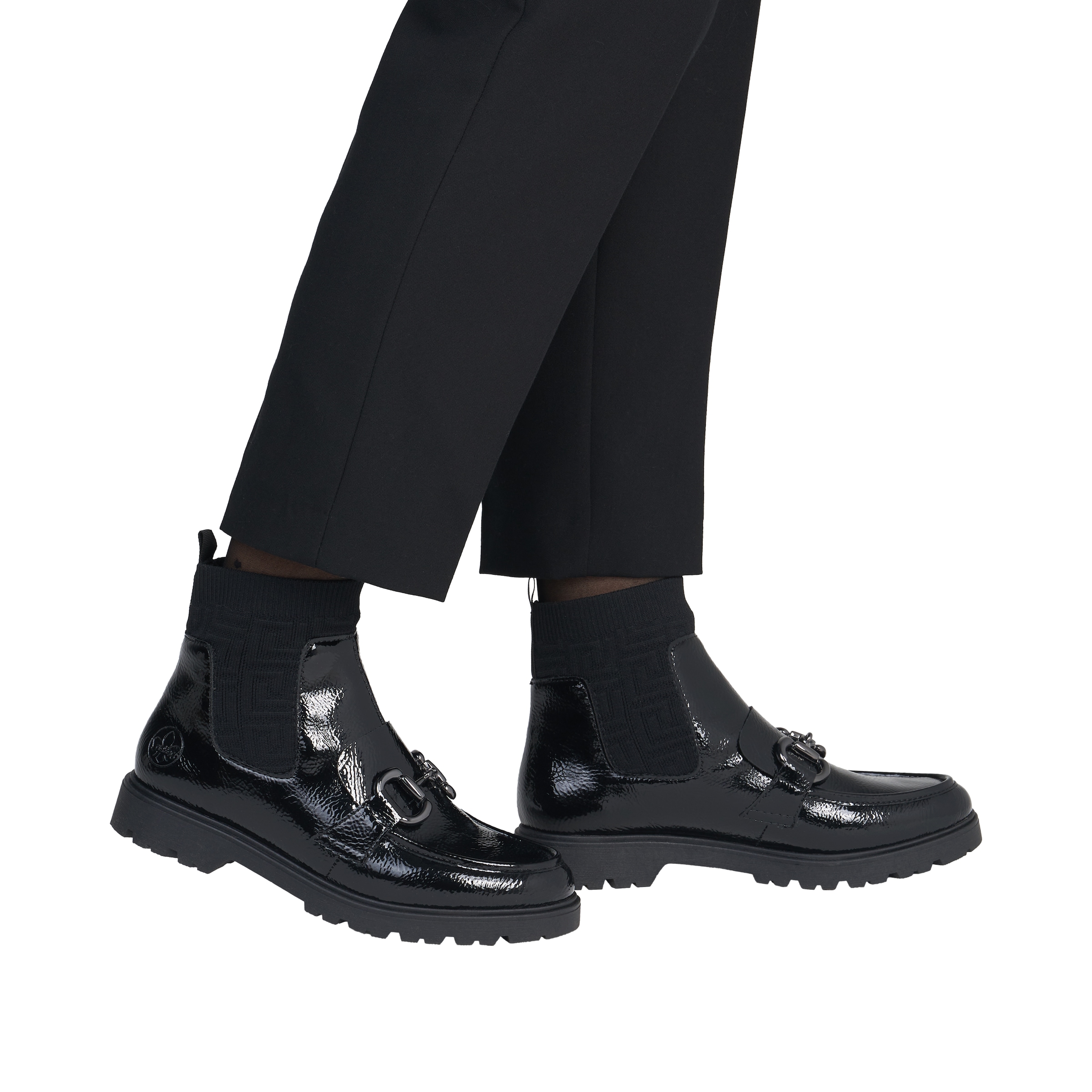 Rieker Chelseaboots  Schlupfboots, Stiefelette mit Elastik-Einsatz und Zierspange