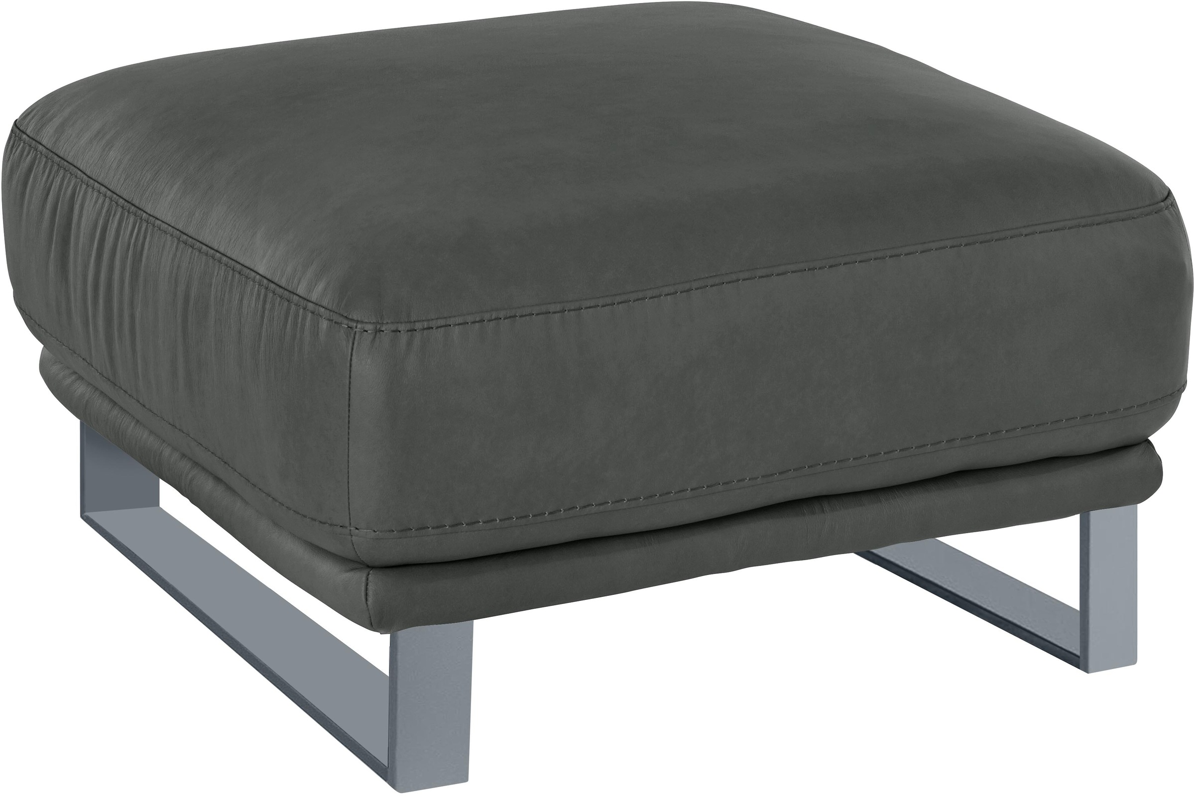 W.SCHILLIG Hocker »montanaa« mit Metallkufen in Silber matt, Breite 71 cm