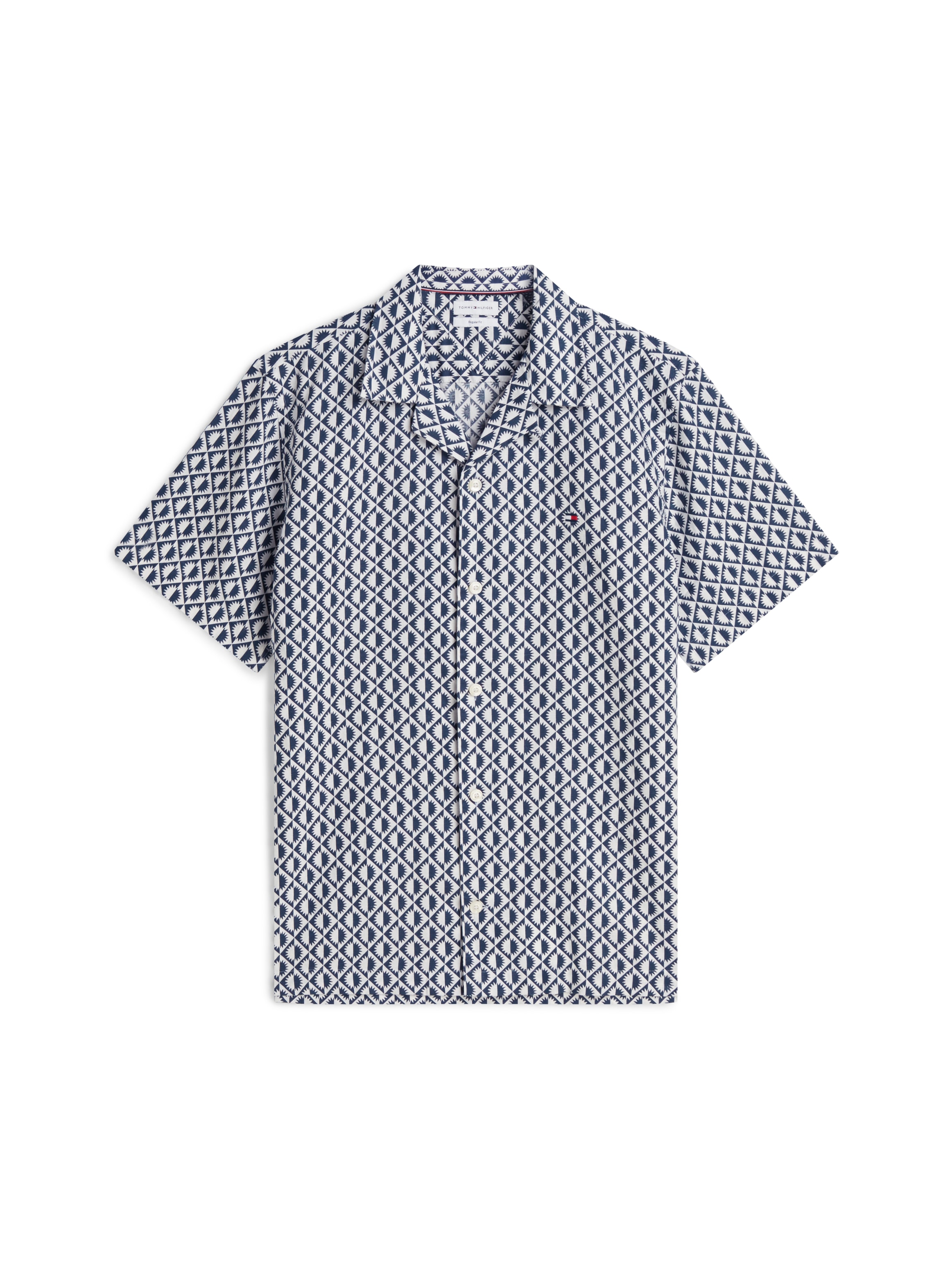 Tommy Hilfiger Kurzarmhemd »LINEN BLEND AOP SS RF SHIRT« aus Leinenmix mit Print