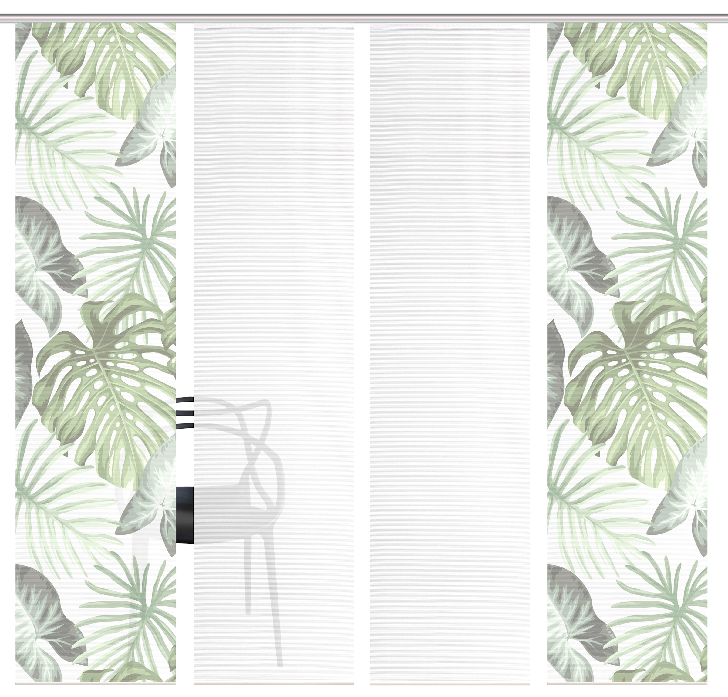 Vision S Schiebegardine »SANJA« Paneelwagen 4 Stk. tlg. Schiebevorhang,Bambusoptik,Digitaldruck,SET