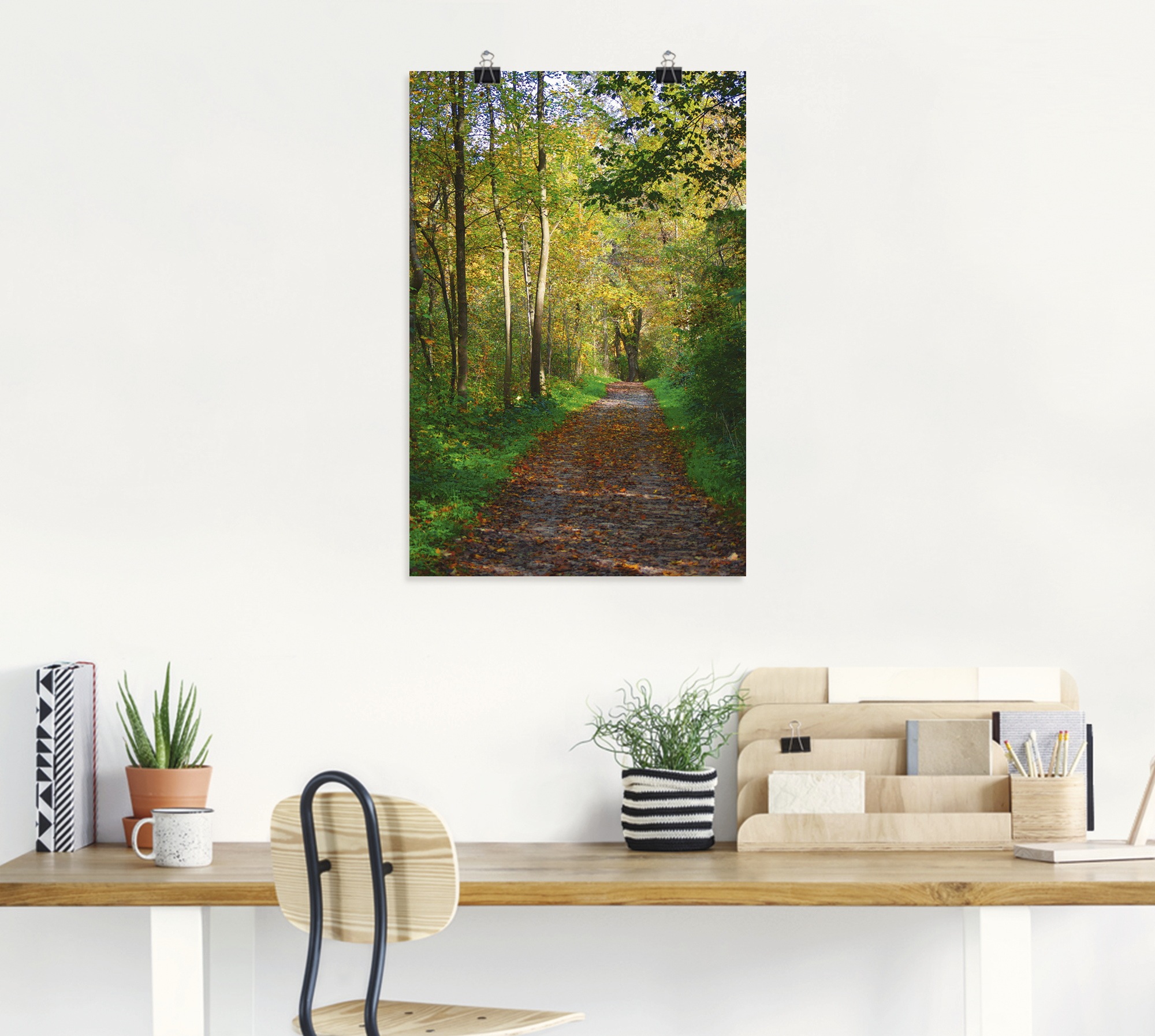 Artland Wandbild »Weg im Herbst Wald«, Wald, (1 St.), als Poster, Wandaufkleber in verschied. Größen