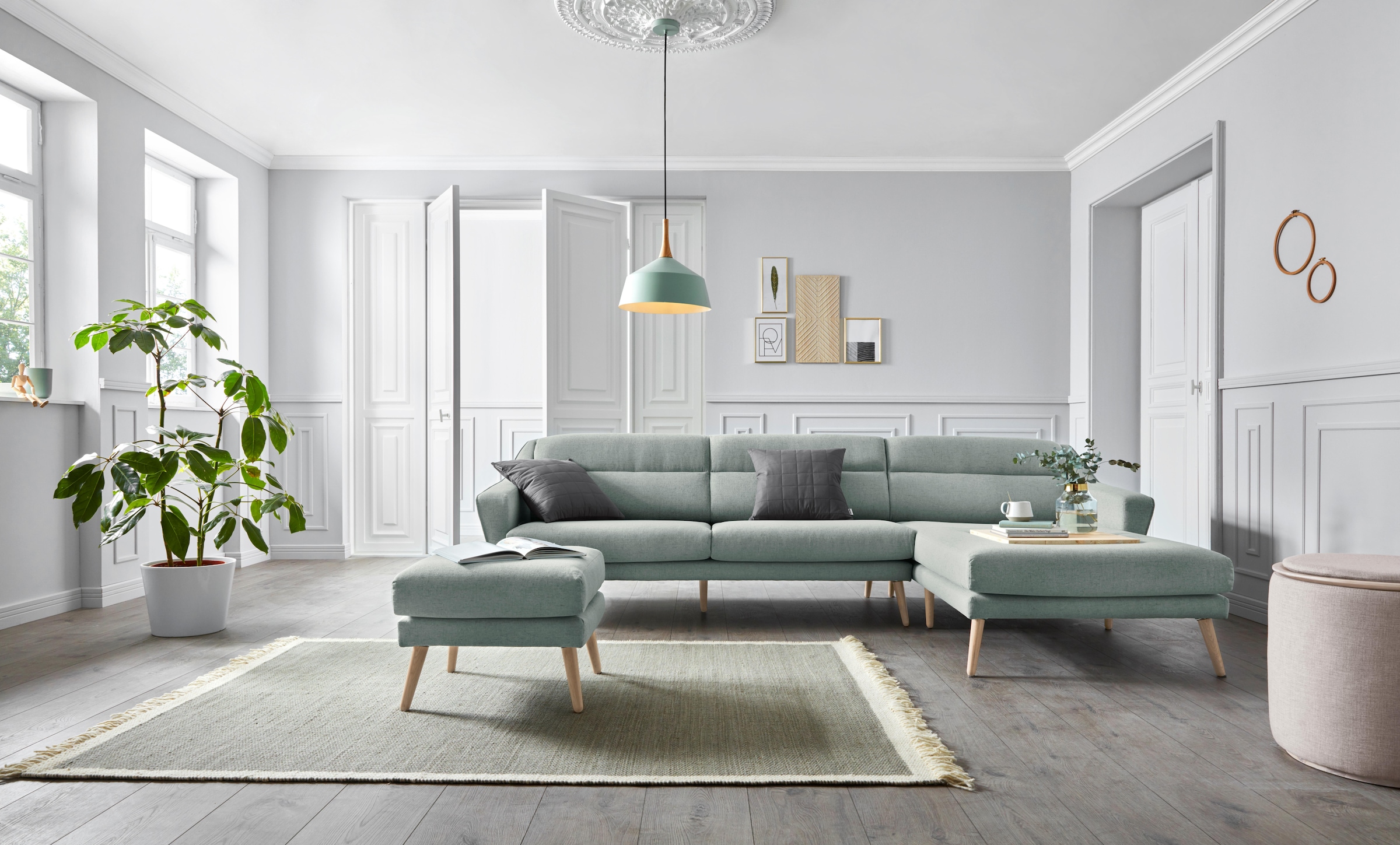 andas Hocker »Bille« mit Eiche-Beinen, Design by Morten Georgsen