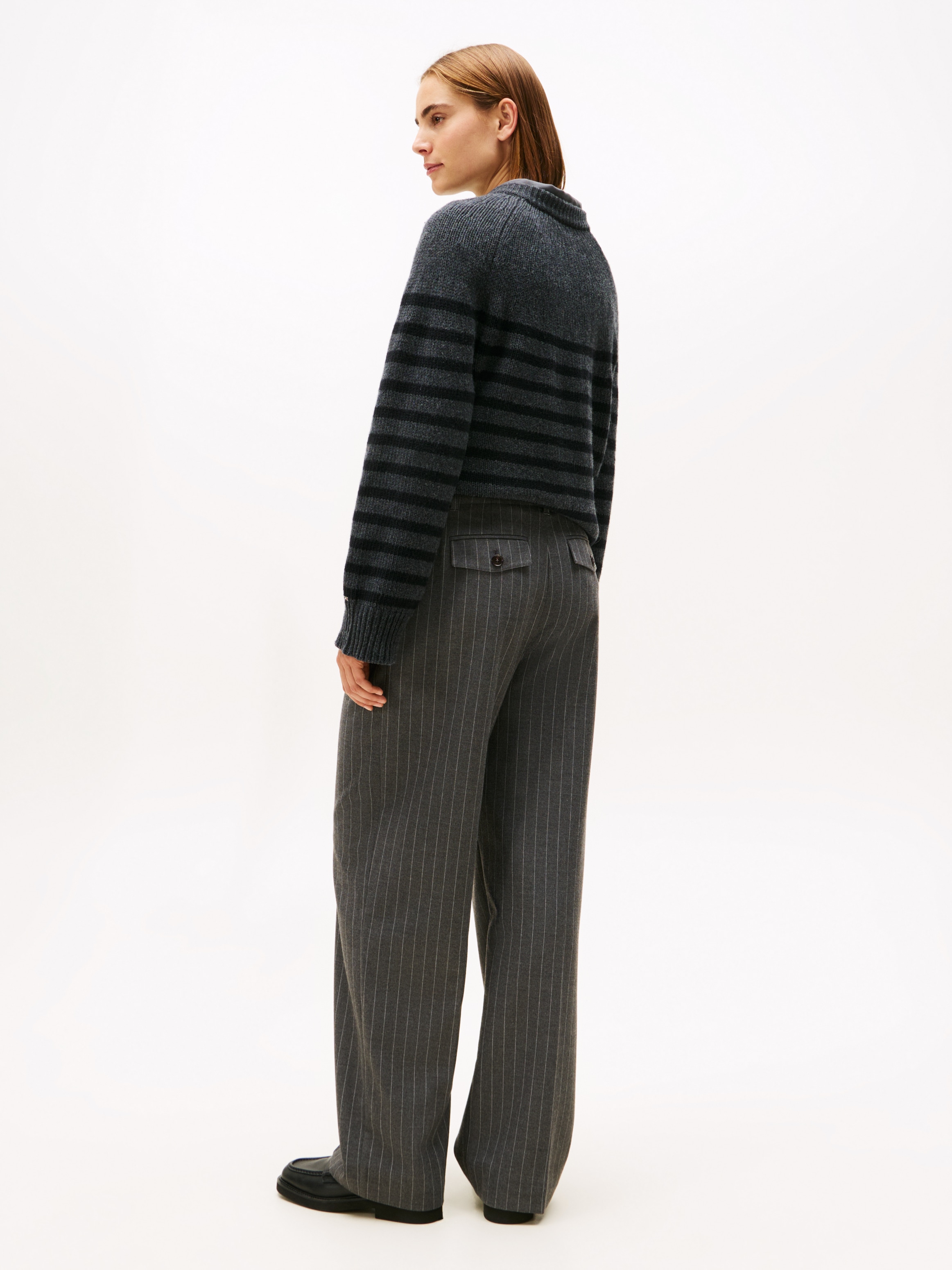 Tommy Hilfiger Anzughose »PINSTRIPE LOOSE STRAIGHT PANT«, mit Nadelstreifen