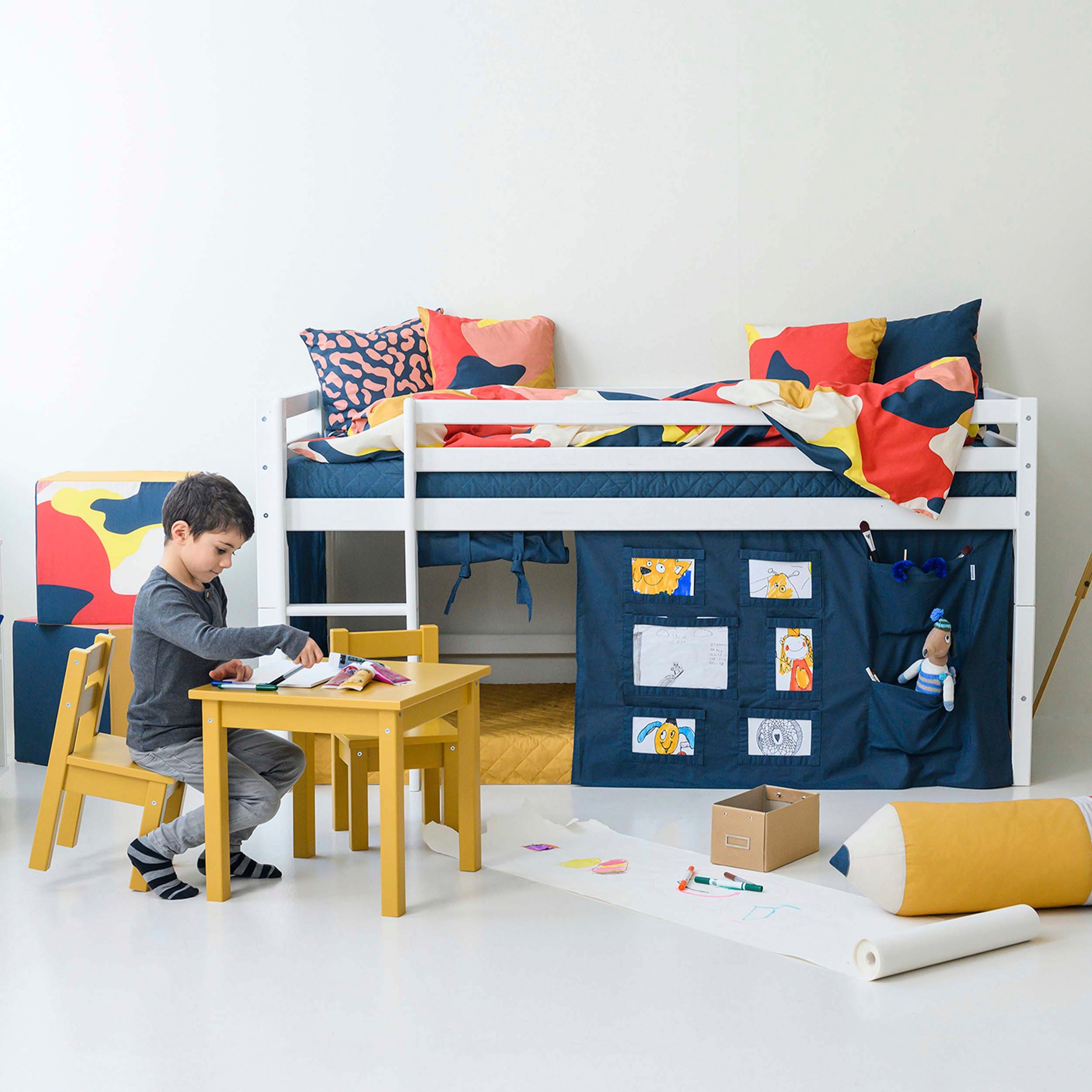 Hoppekids Hochbett »ECO Dream MY COLOR«, 90x200, umbaubar in Einzelbett