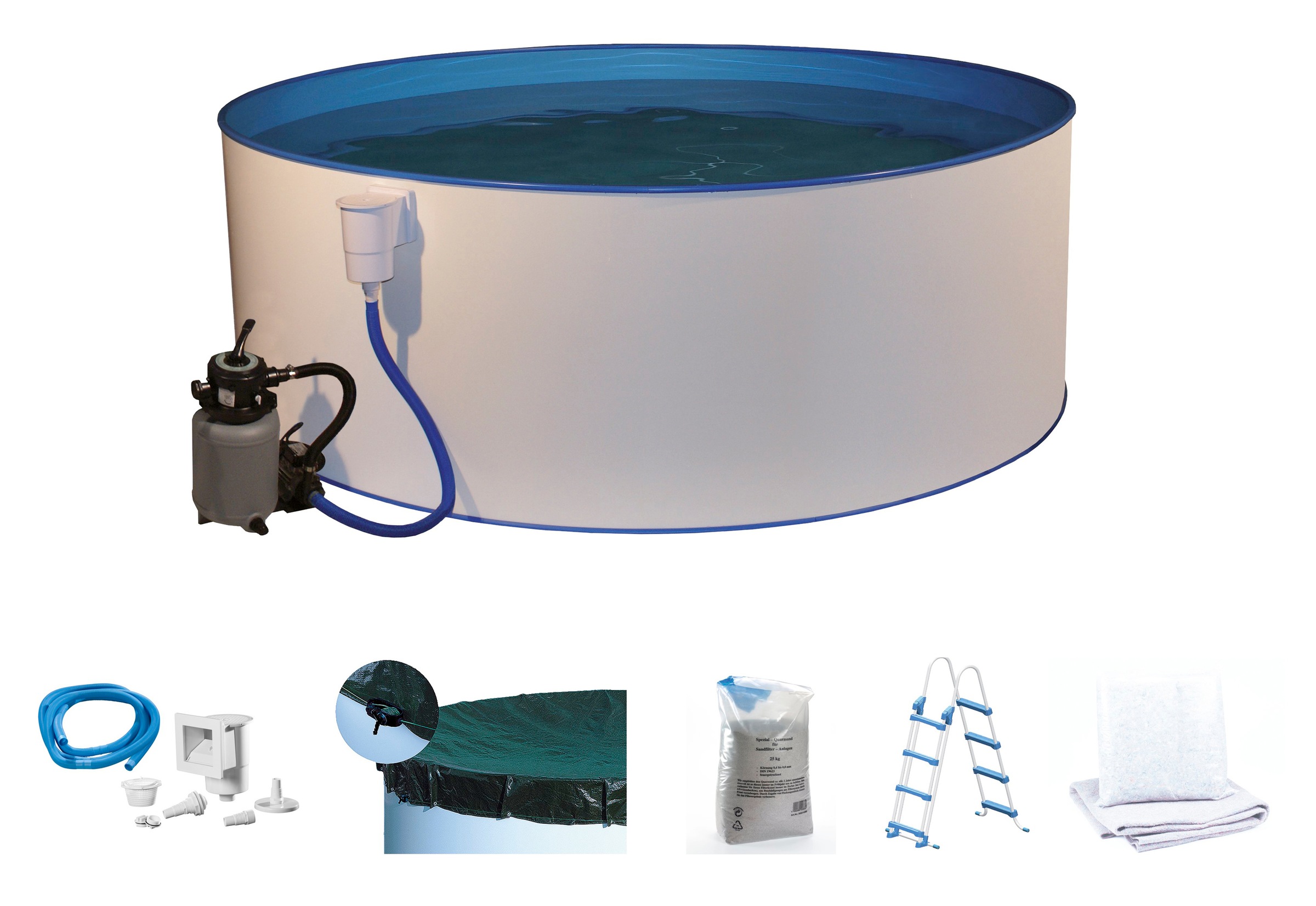 MyPool Rundpool, (Set, 7 tlg.), ØxH: 350x120 cm