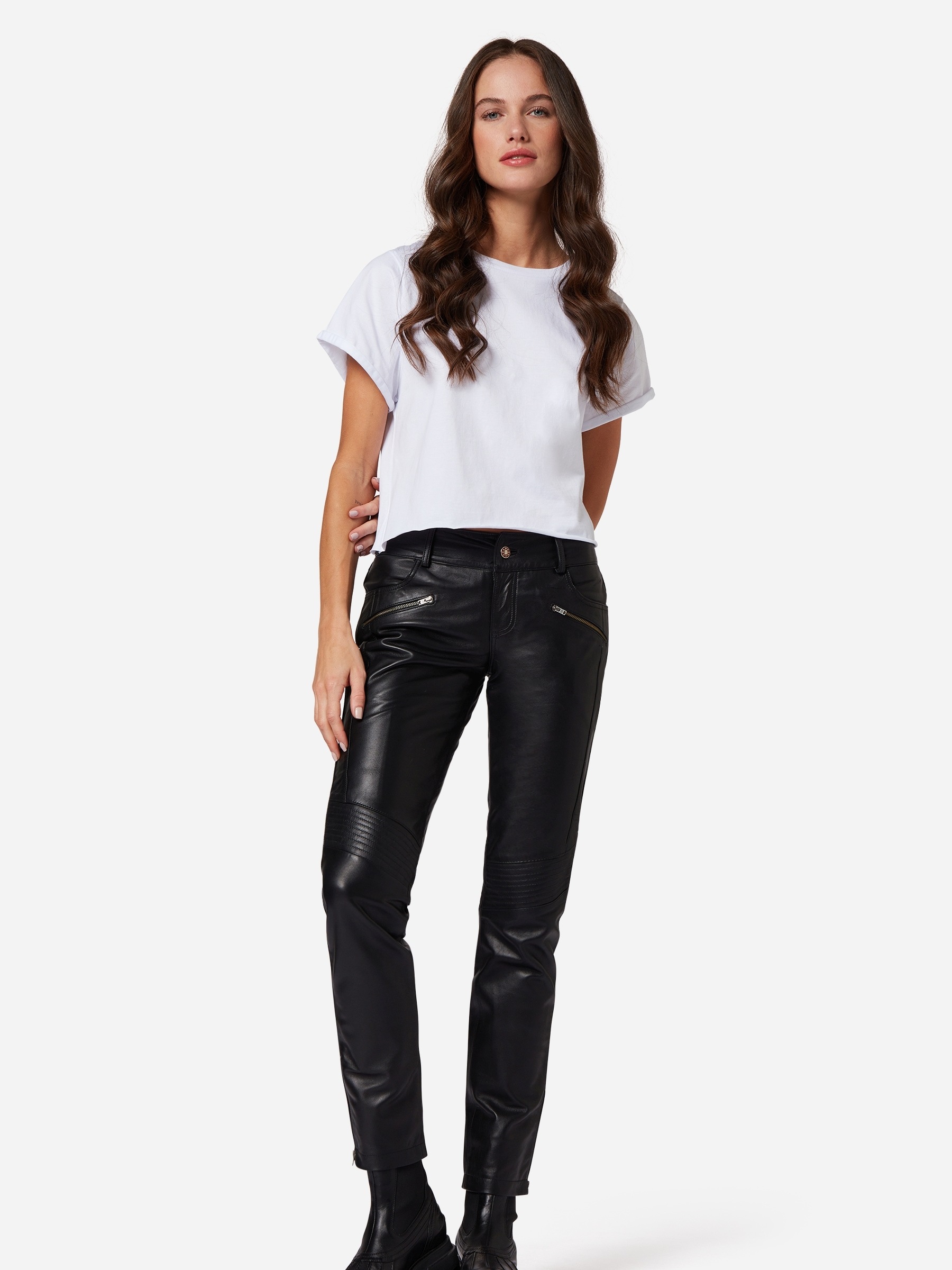 RICANO Bikerhose »Lederhose Tally Pant«  Handgefertigt aus echtem Leder