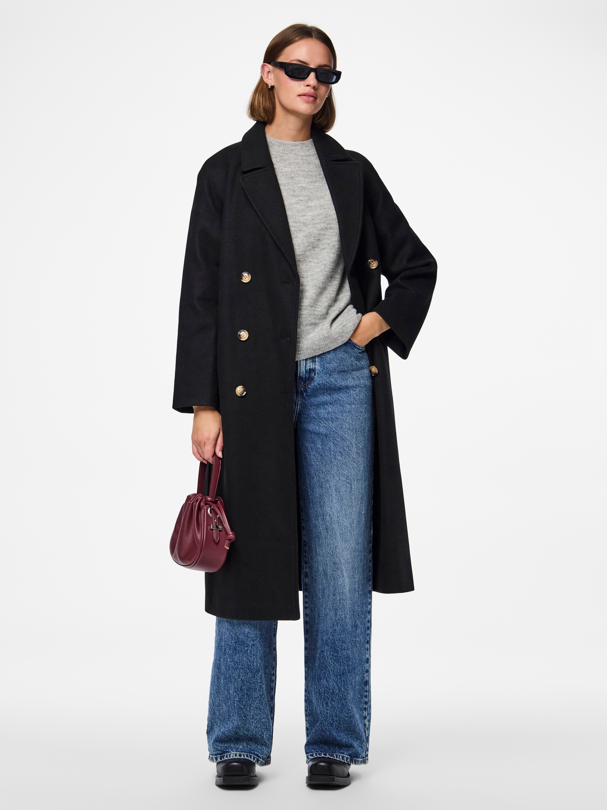 pieces Langmantel »PCMARBEL LONG COAT NOOS«