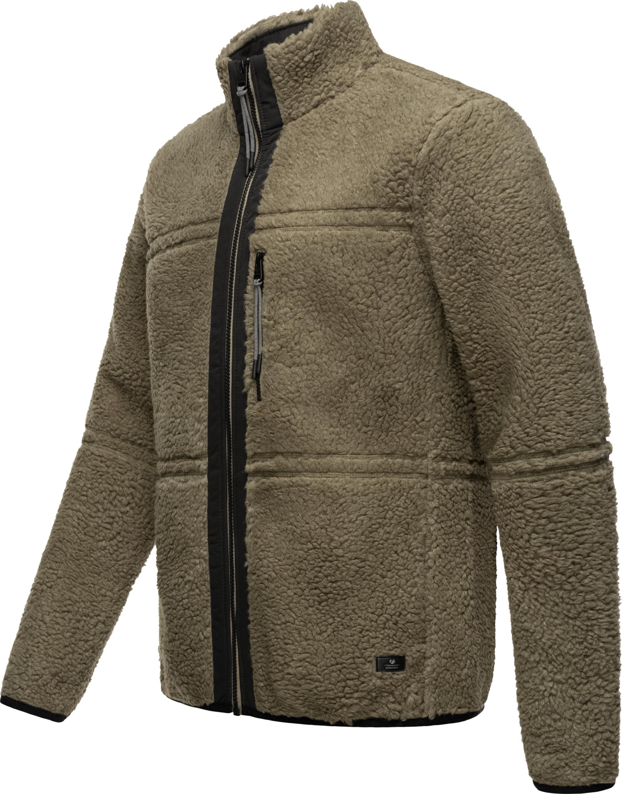 Ragwear Sweatjacke »Plüschjacke Noory«, Herren Basic Teddy-Fleece Jacke