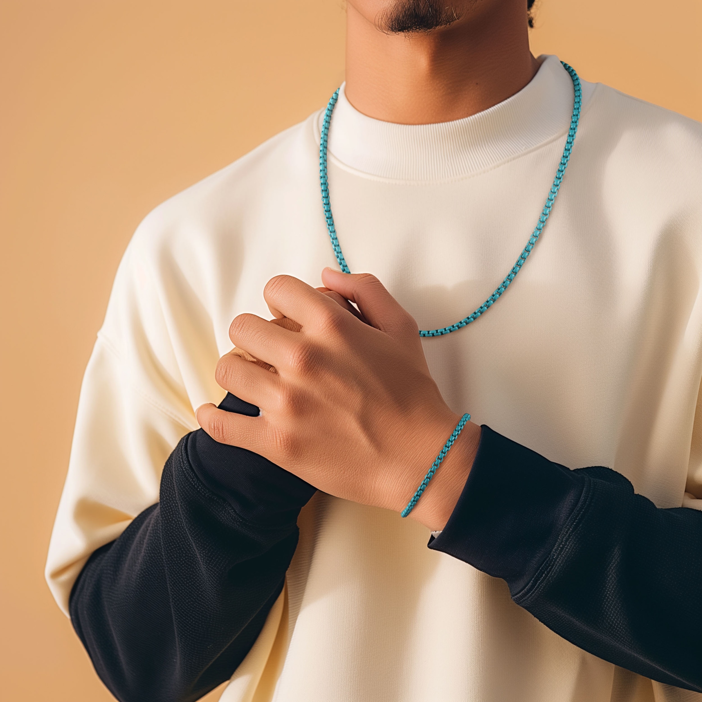 Firetti Edelstahlkette »Schmuck Geschenk Edelstahl Halsschmuck Halskette Venezianerkette Color«