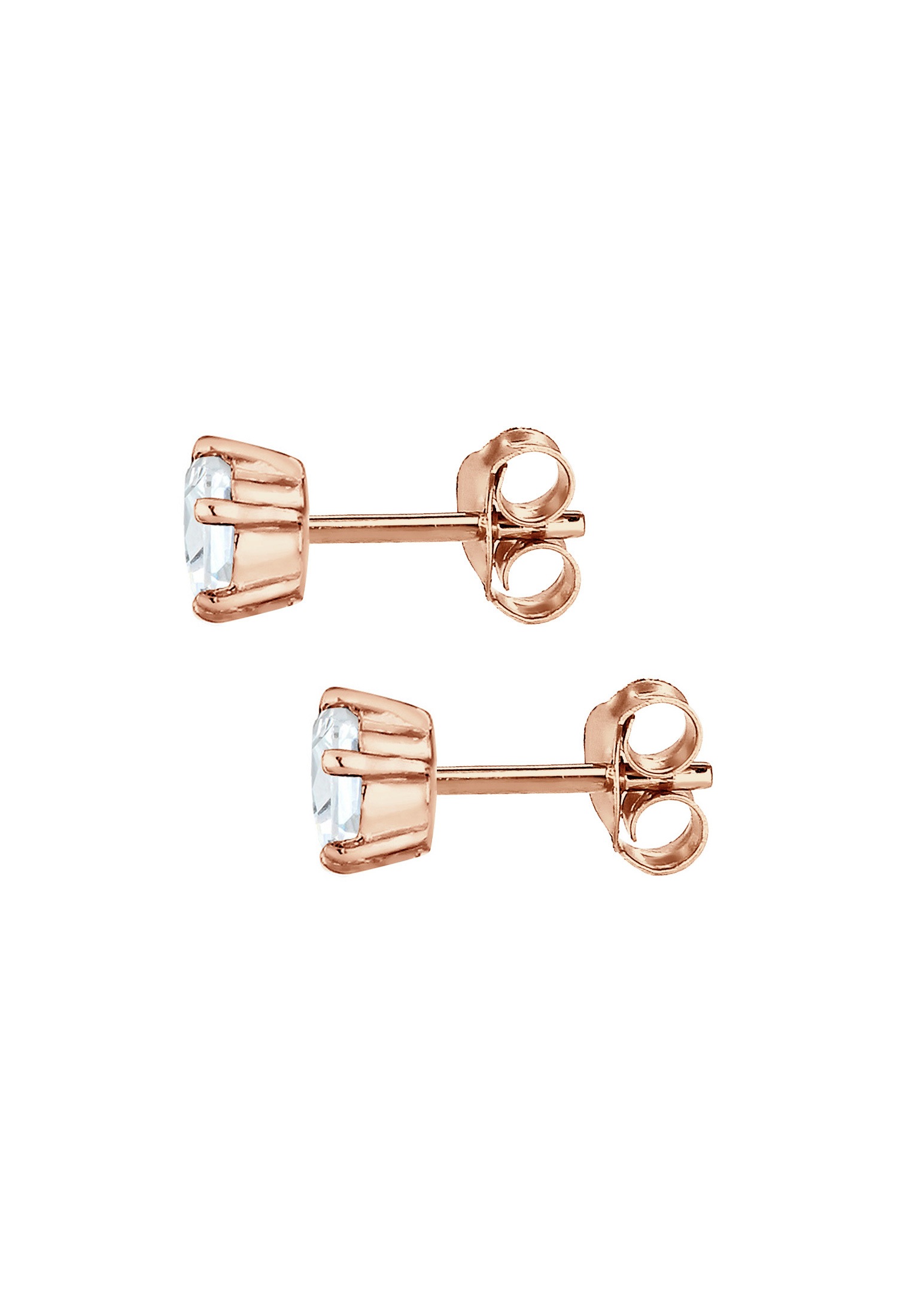 Elli Paar Ohrstecker »Ohrringe Funkelnd Rund Klassik 925 Silber, mit Kristallen von Swarovski®«