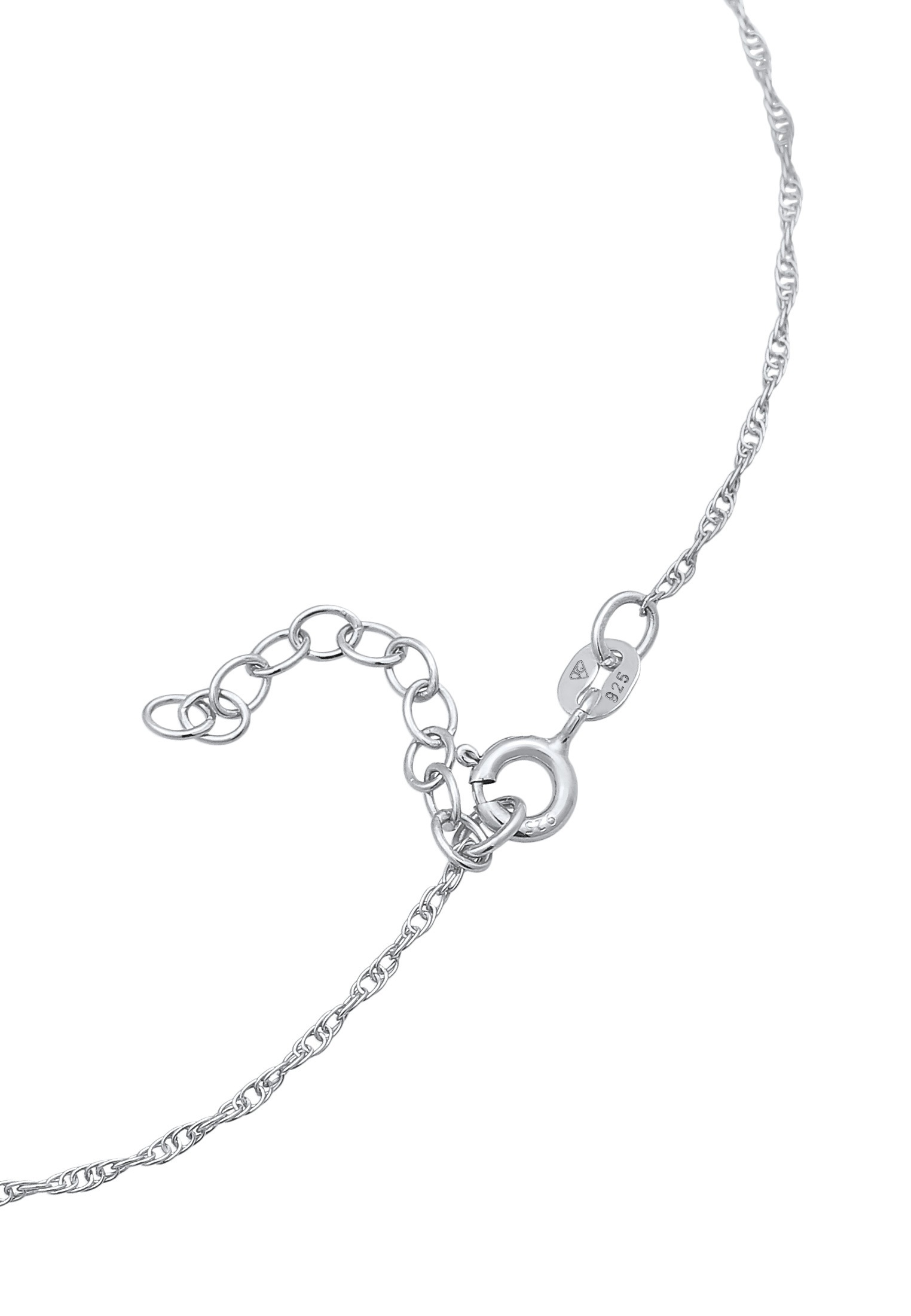 Elli Fußkette »Fußschmuck Sonne Coin Kordelkette 925 Silber«