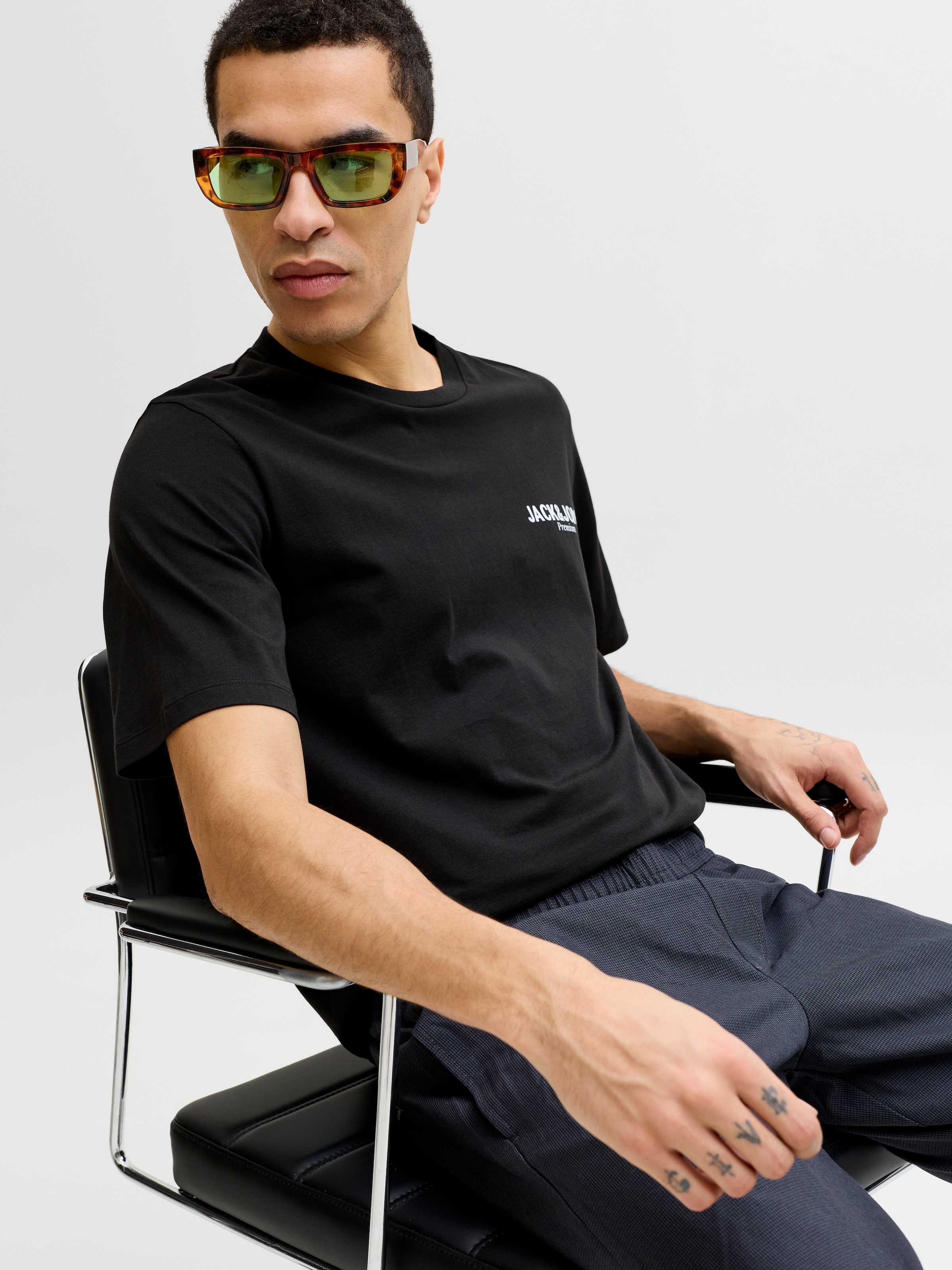 Jack & Jones T-Shirt »JPRBLAOSCAR SS TEE FST« mit Logo Schriftzug