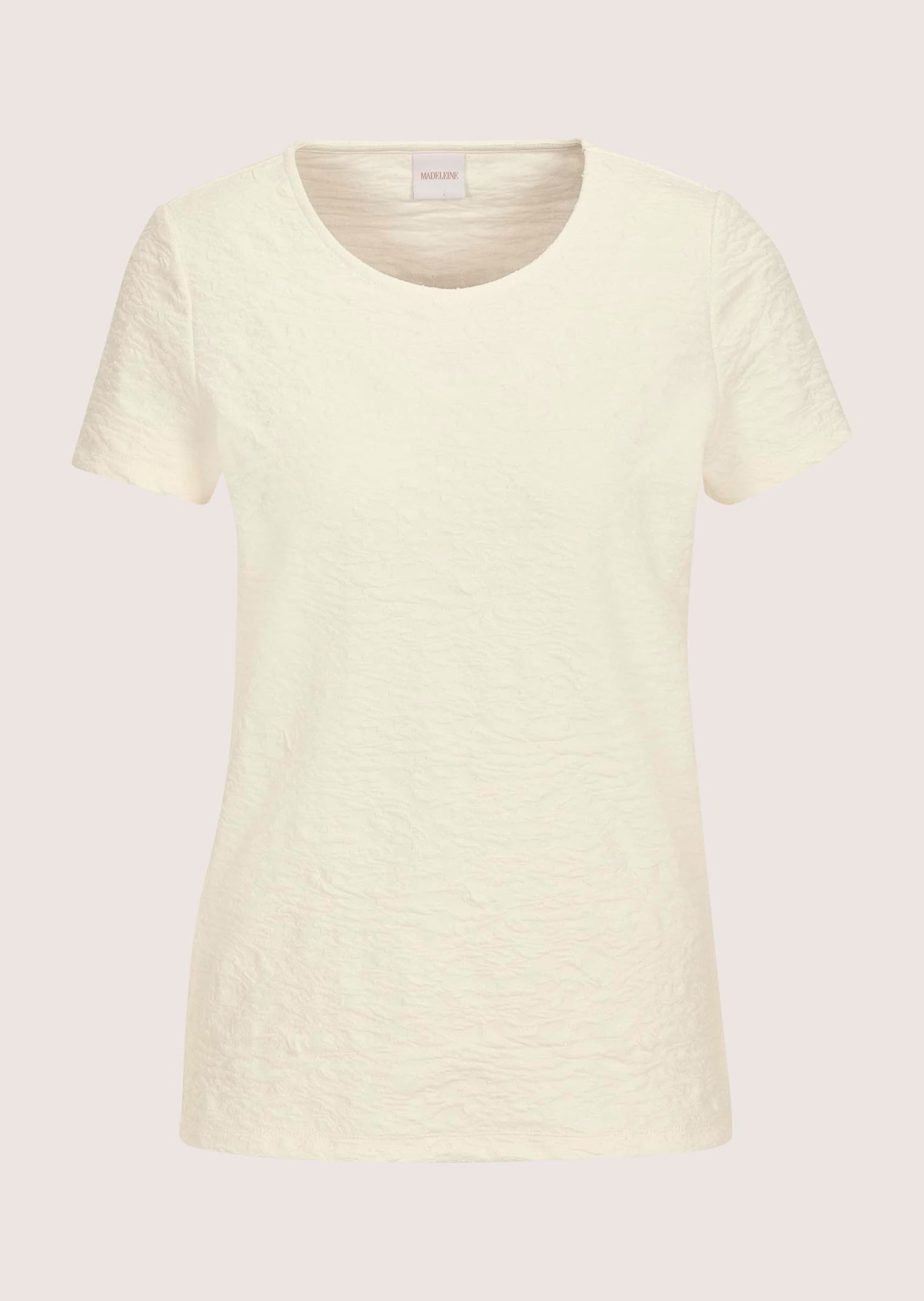 MADELEINE Kurzarmshirt »Shirt Stylisches Blusenshirt mit Rundhals« Crash-Optik