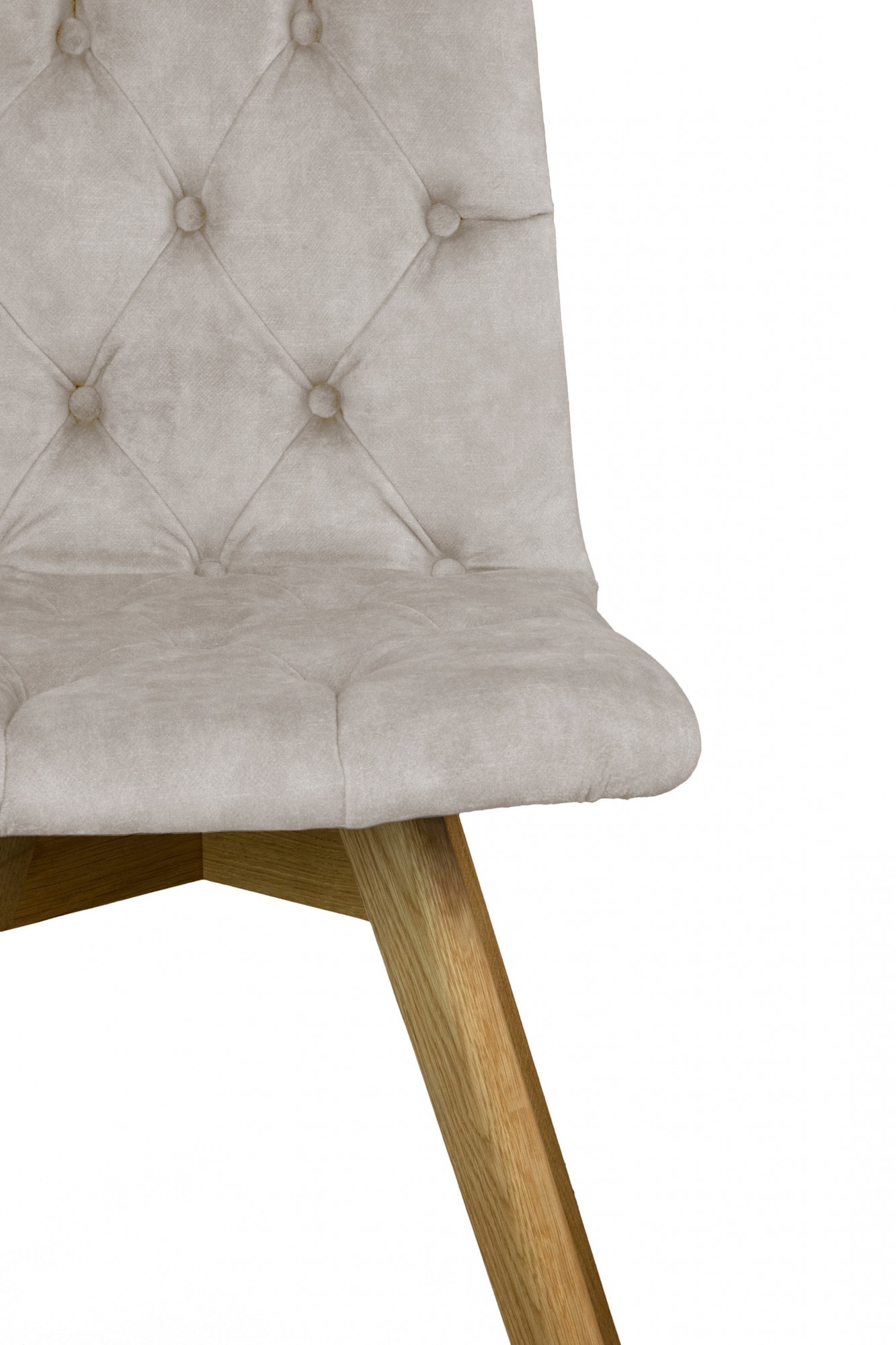 OTTO home Esszimmerstuhl »Rania« (Set) 2 Stk.Massivholzgestell, mit Knopfheftung