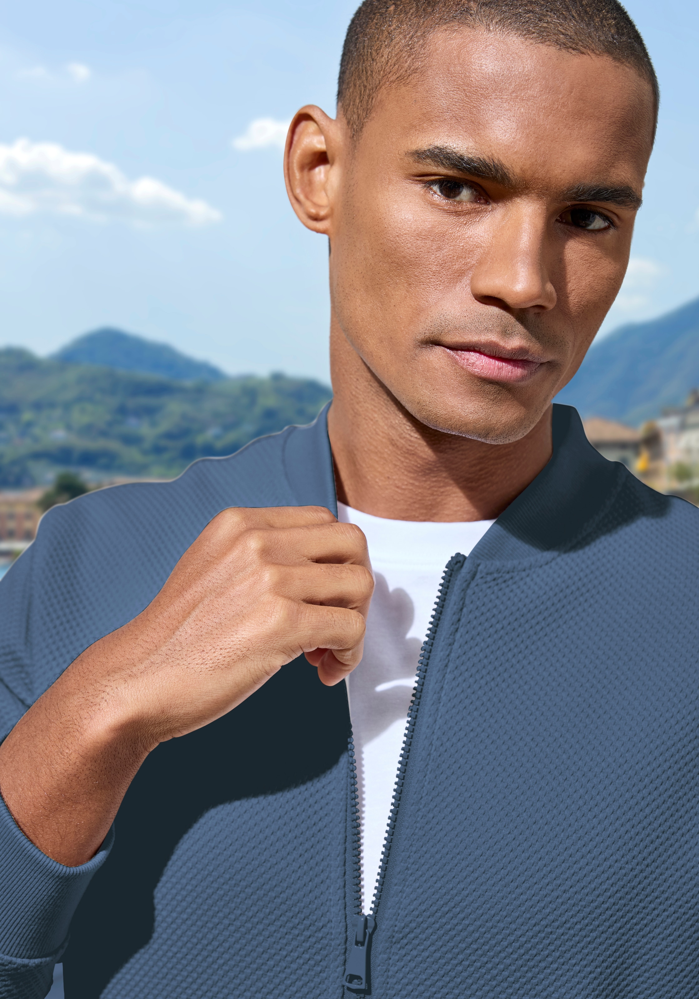 John Devin Sweatjacke »aus Struktur-Qualität« aus Struktur-Qualität