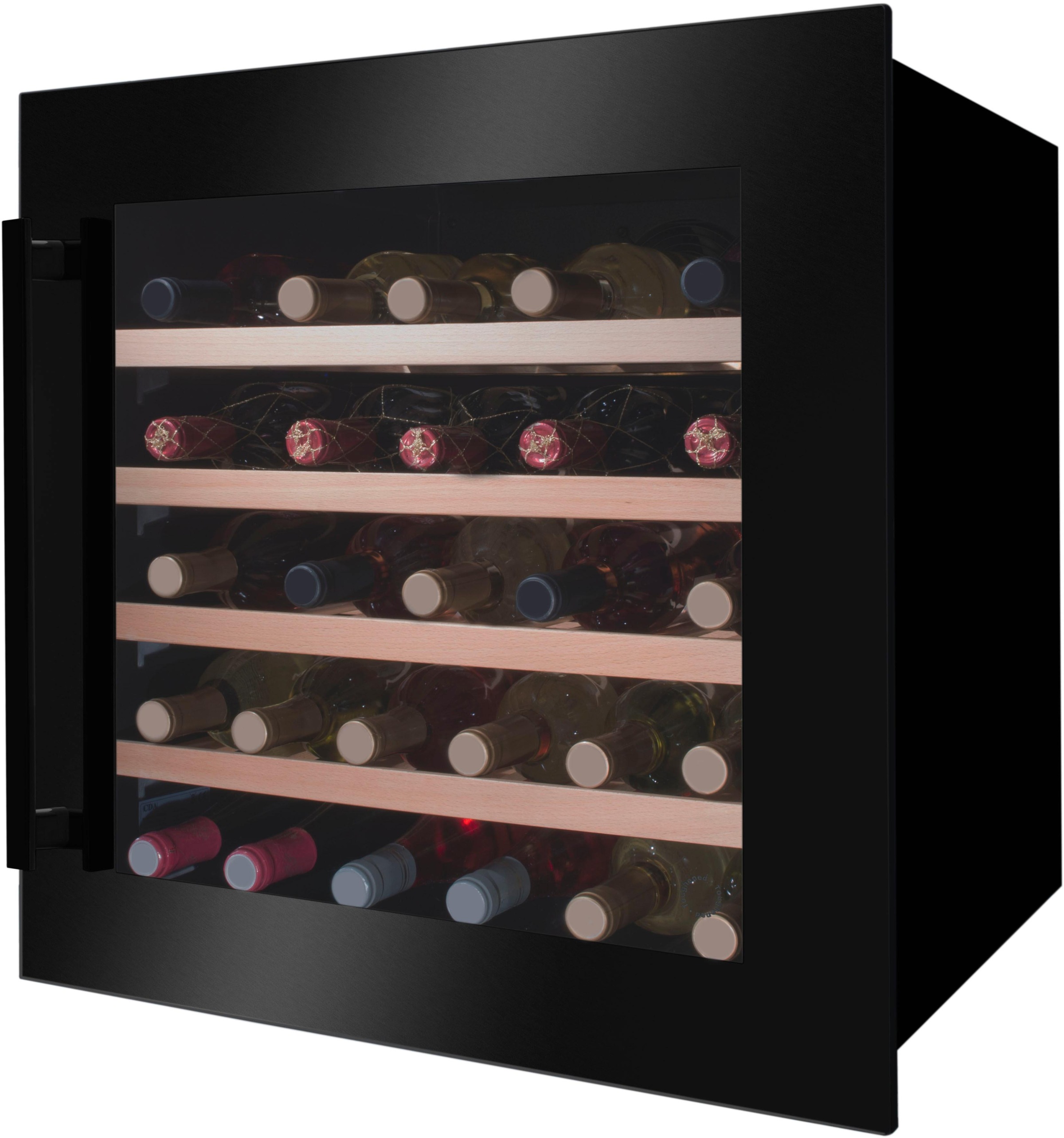 Amica Einbauweinkühlschrank »WK 341 210 S« für 40 Stk. Standardflaschen á 075l LED-Beleuchtung in schwarz, Größe 0