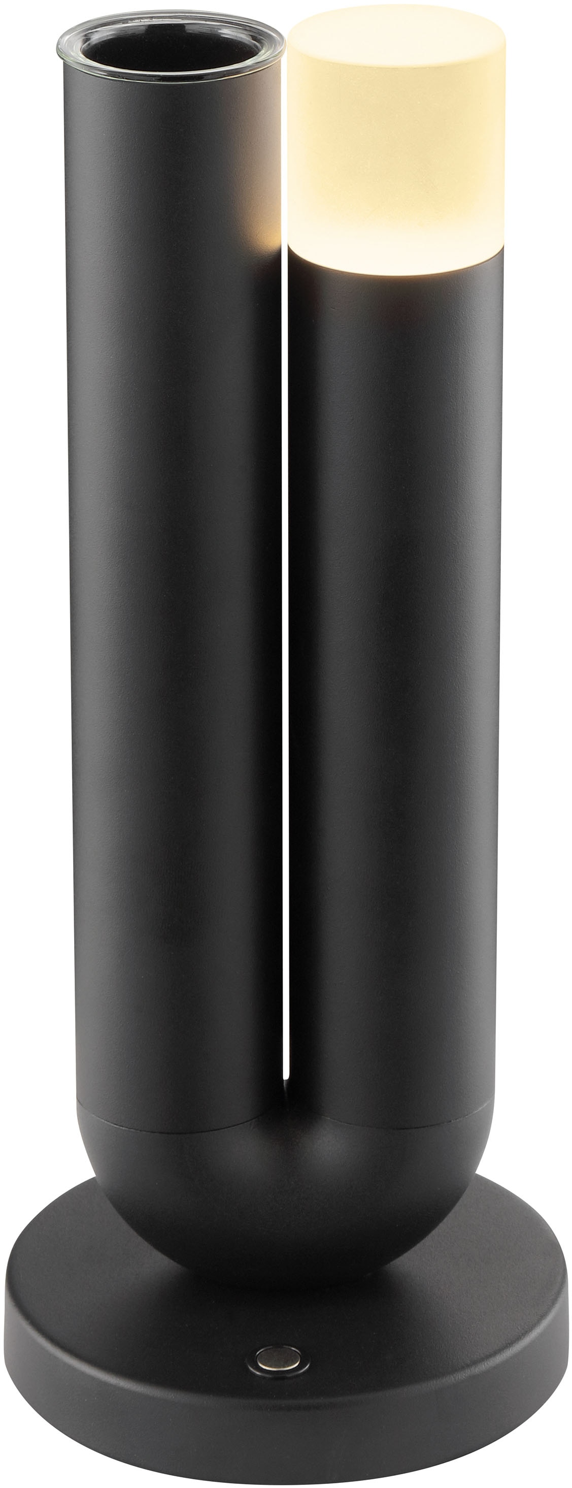 OTTO home LED Tischleuchte »Lynett - Akku Tischlampe, Blumenvase integriert« LED-Modul 1 Stk. Warmweiß inkl. Vase, Akkulampe, wireless charging, 27 cm, kabellose Lampe, Deko