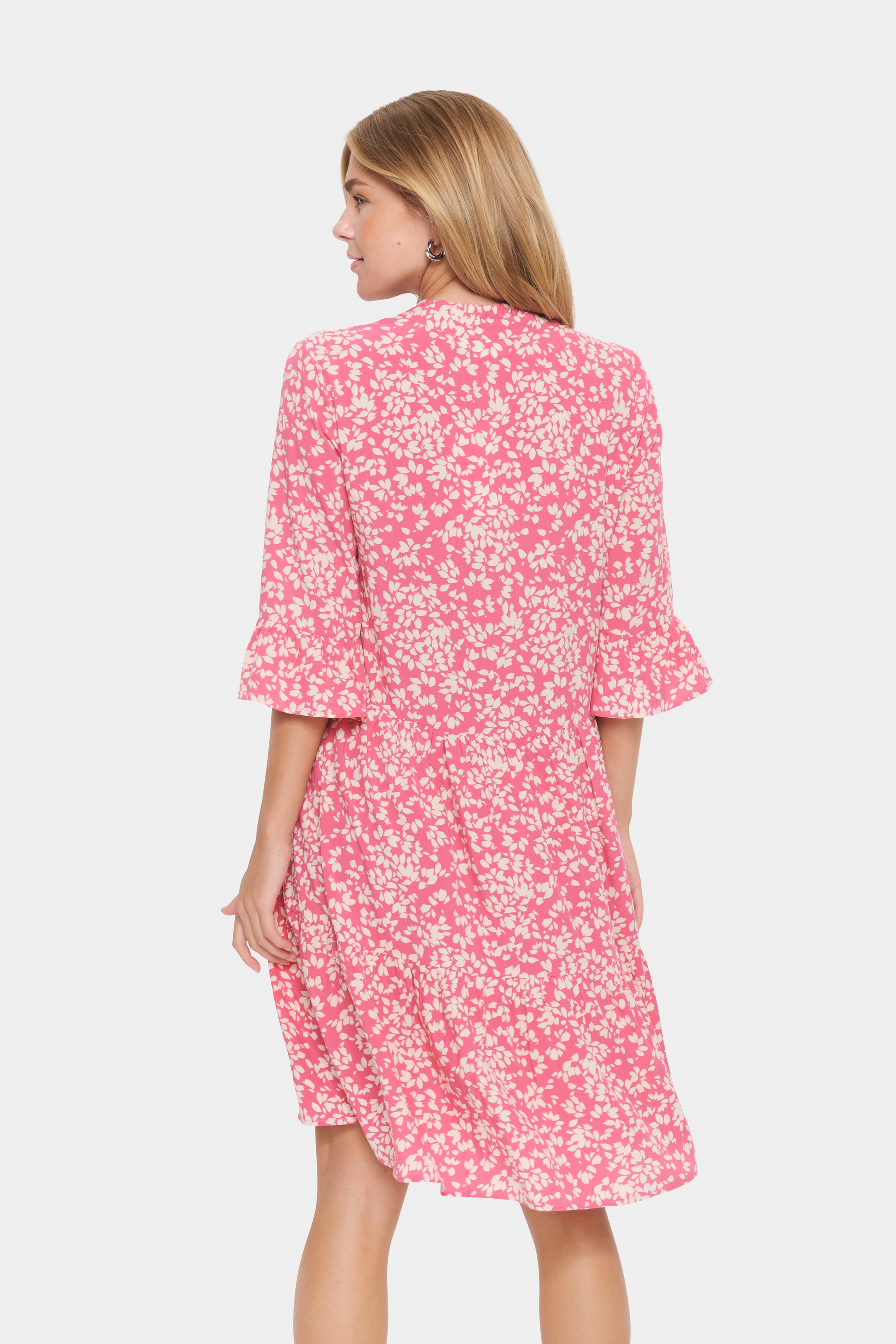 Saint Tropez Blusenkleid »EdaSZ Dress«, mit Volant und 3/4 Ärmel
