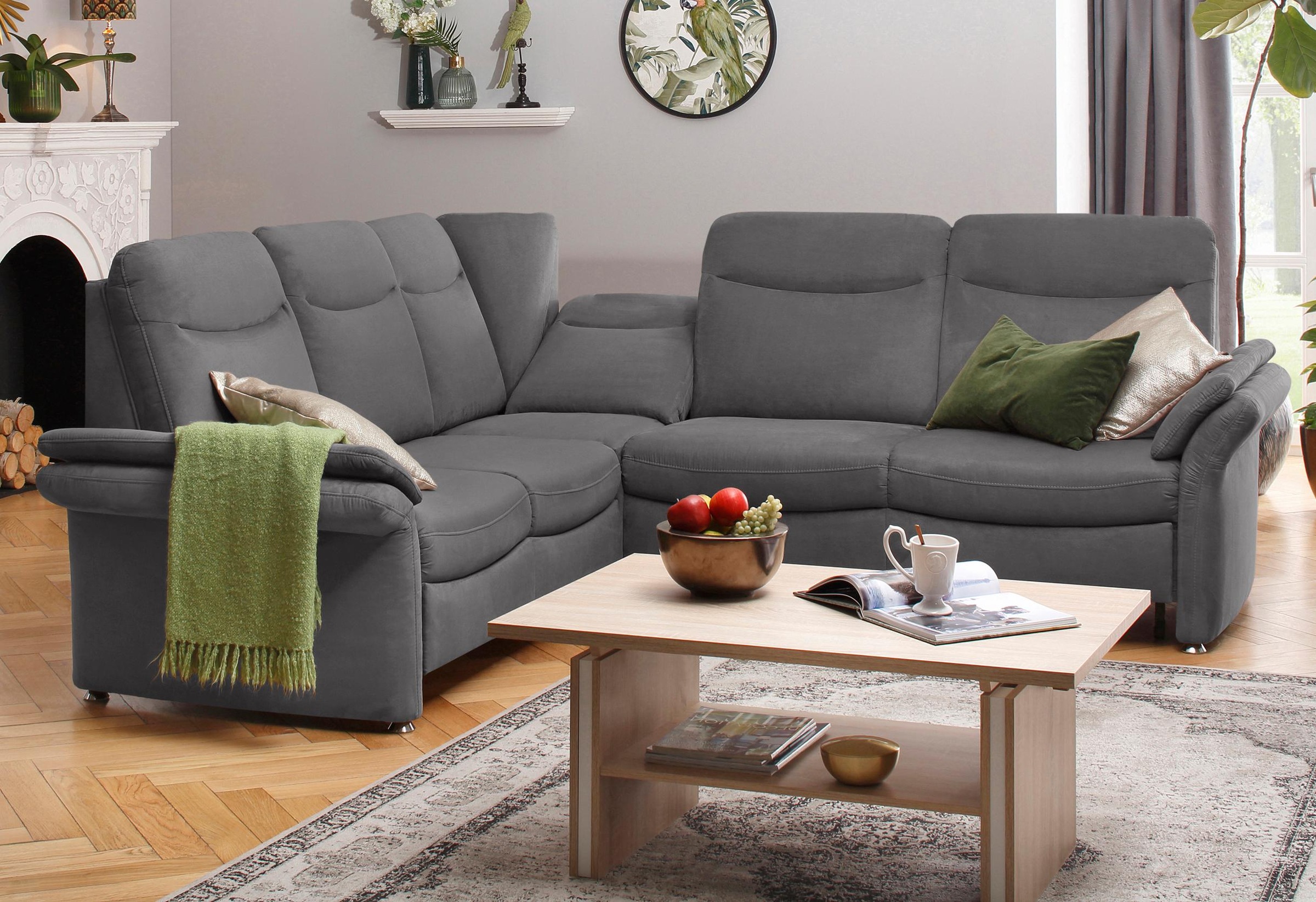 Home affaire Ecksofa »Tahoma L-Form« mit Armlehnfunktion, wahlweise Bettfunktion, Schublade, Relaxfunktion
