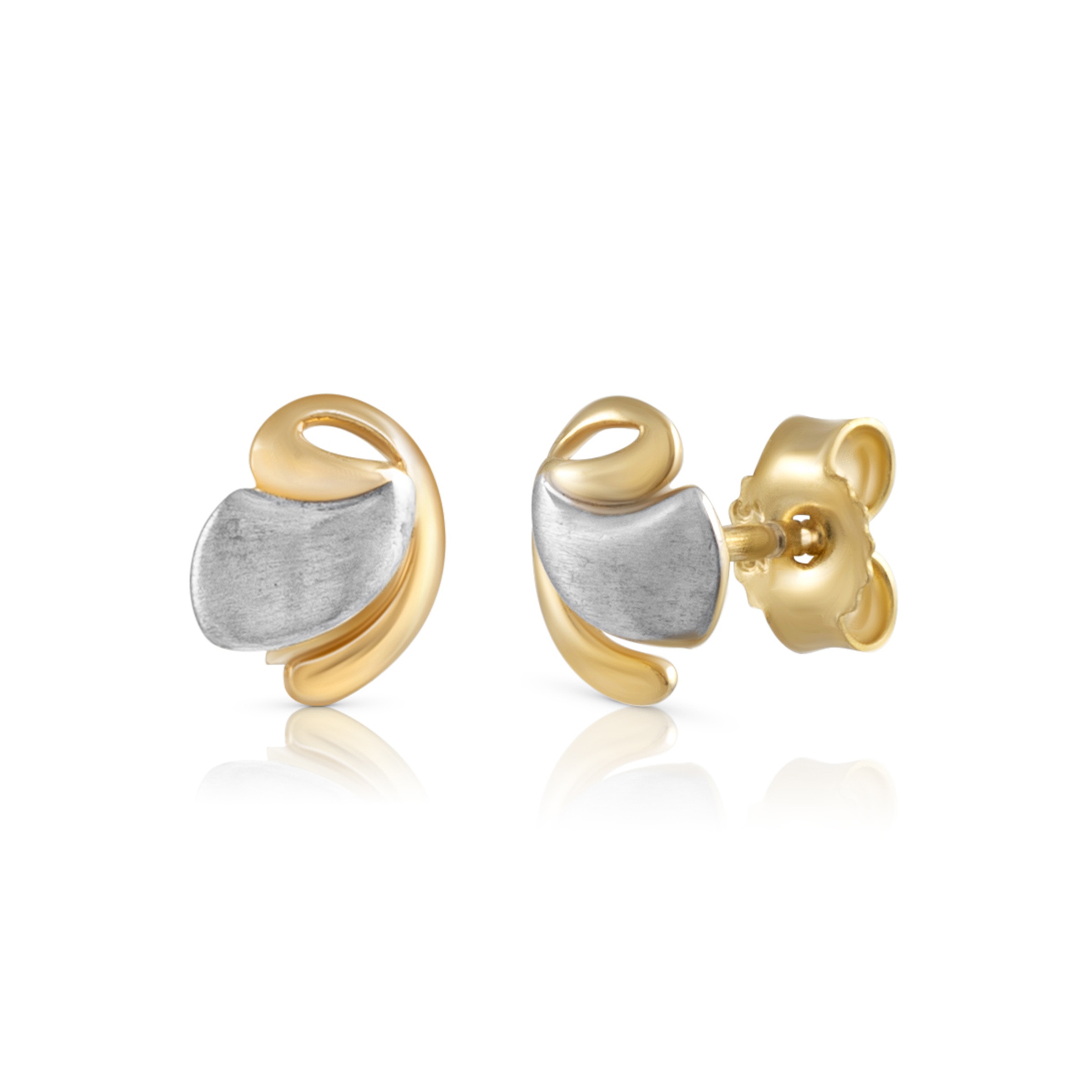 Vivance Paar Ohrstecker »333/- Gelbgold bicolor«, mit Geschenketui