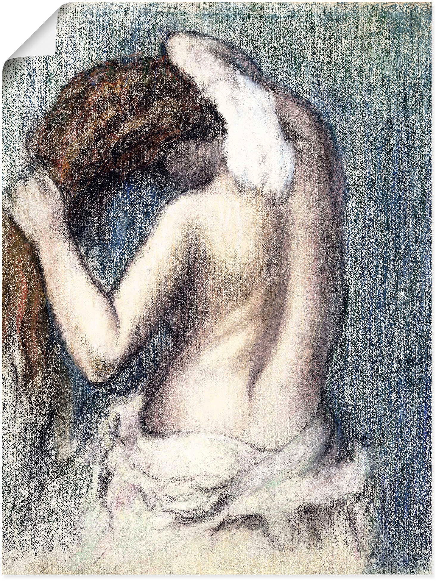 Artland Wandbild »Frau beim Abtrocknen (Femme s'essuyant)«, Frau, (1 St.), in vielen Größen & Produktarten - Alubild / Outdoorbild für den Außenbereich, Leinwandbild, Poster, Wandaufkleber / Wandtattoo auch für Badezimmer geeignet