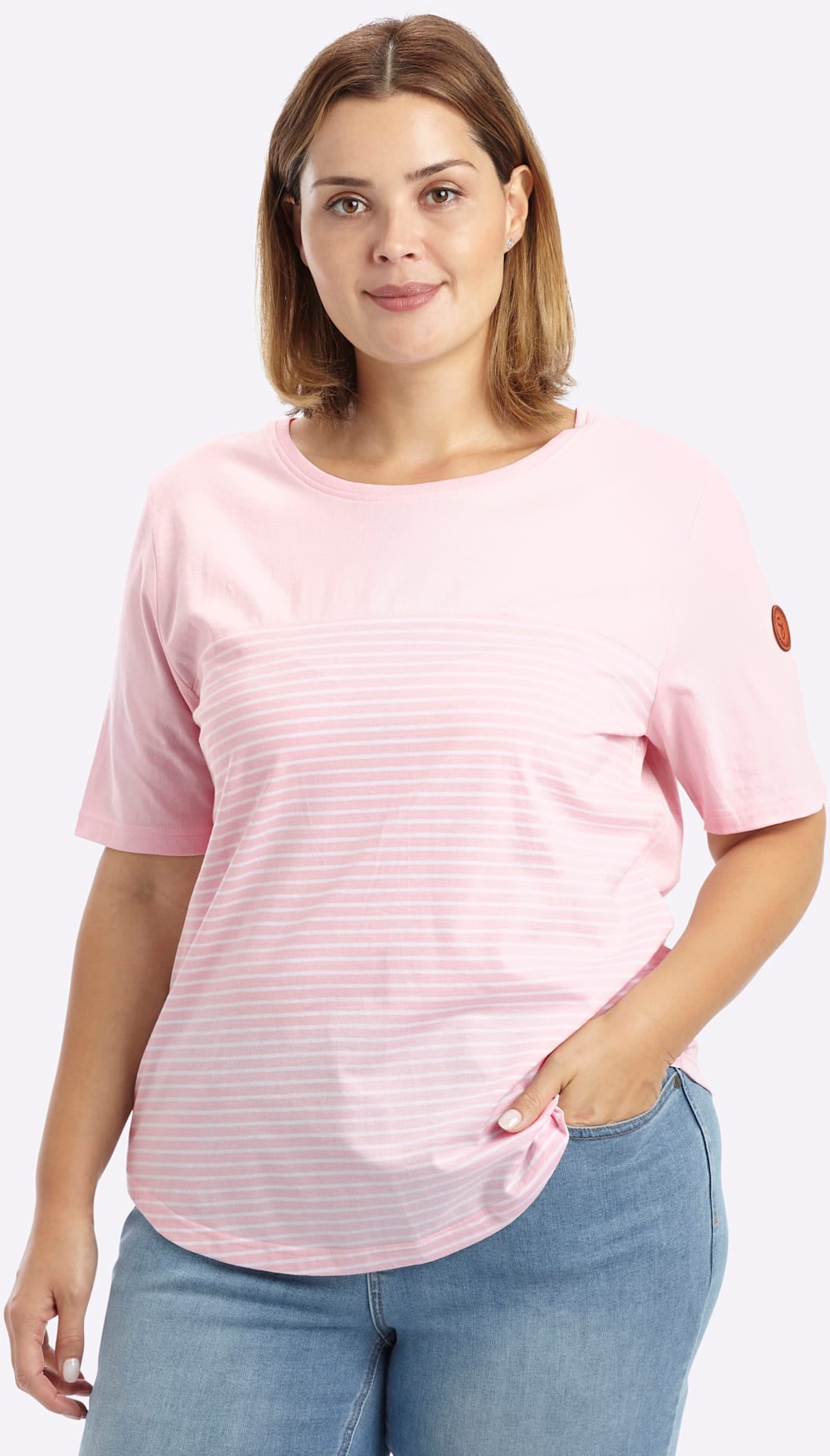 Sheego Rundhalsshirt »T-Shirt« 1