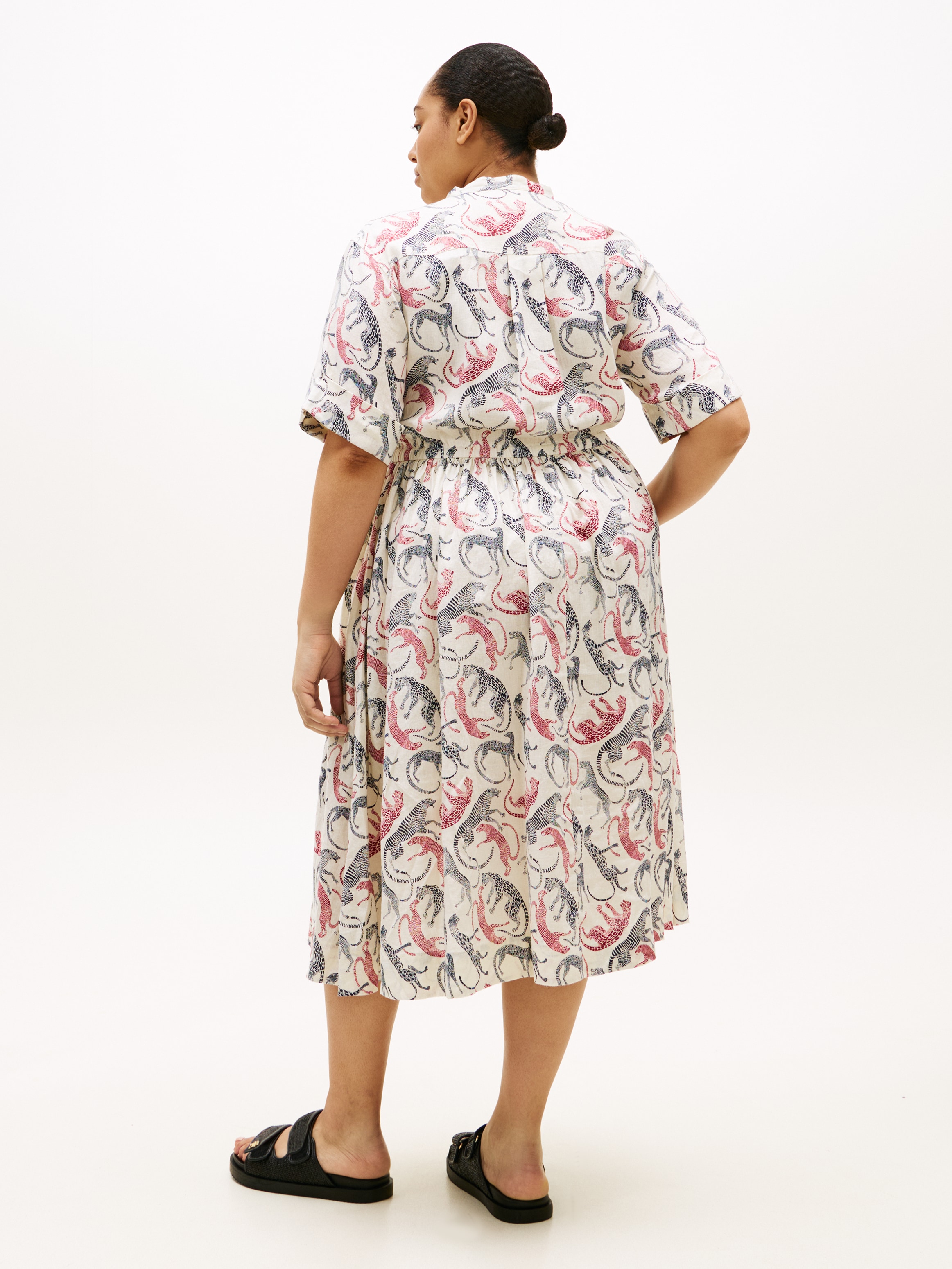 Tommy Hilfiger Curve A-Linien-Kleid »CRV LINEN MIDI SHIRT DRESS SS« in großen Größen