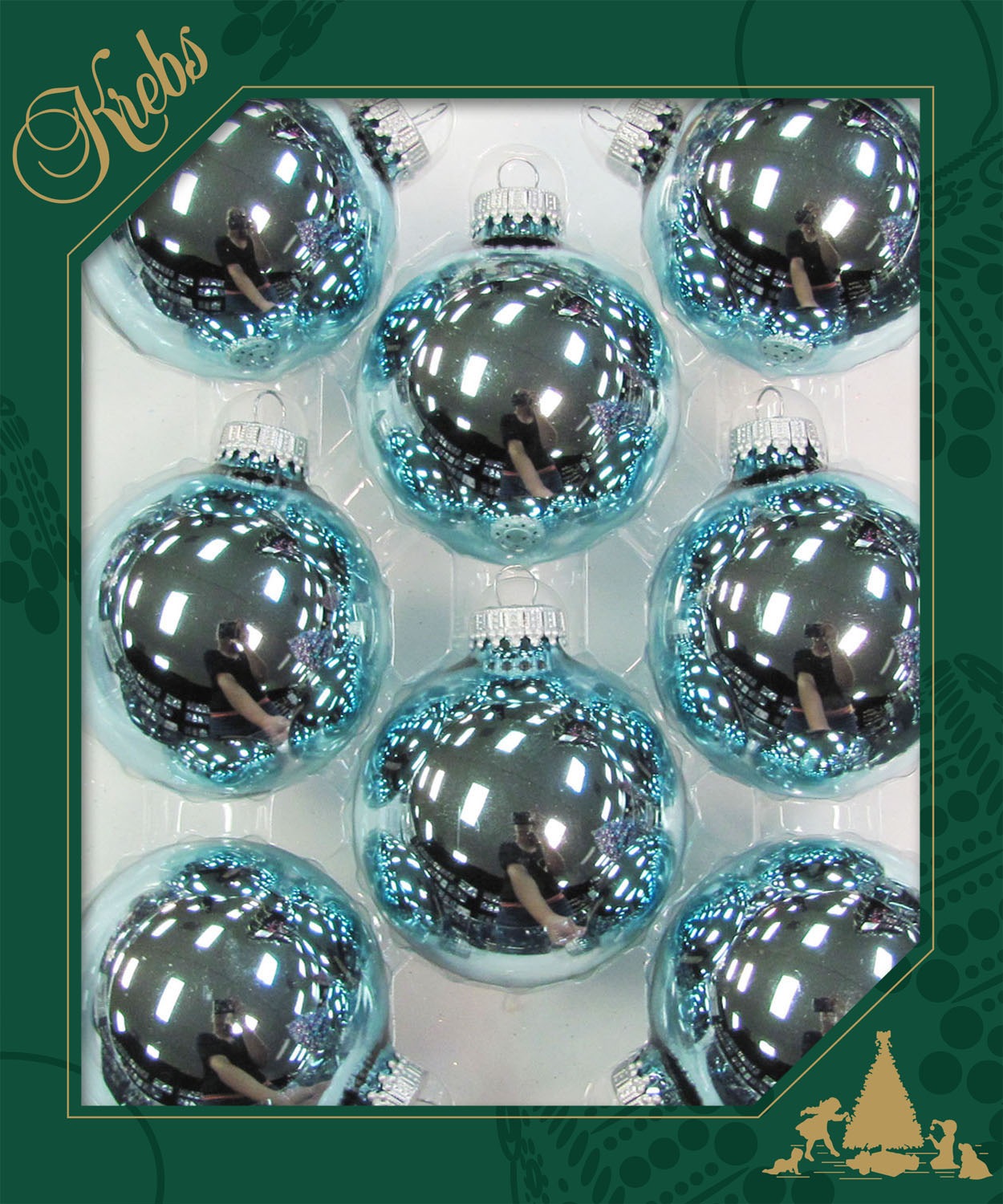Krebs Glas Lauscha Weihnachtsbaumkugel »CBK20016, Weihnachtsdeko, Christbaumschmuck, Christbaumkugeln Glas«, (Set, 8 St.)