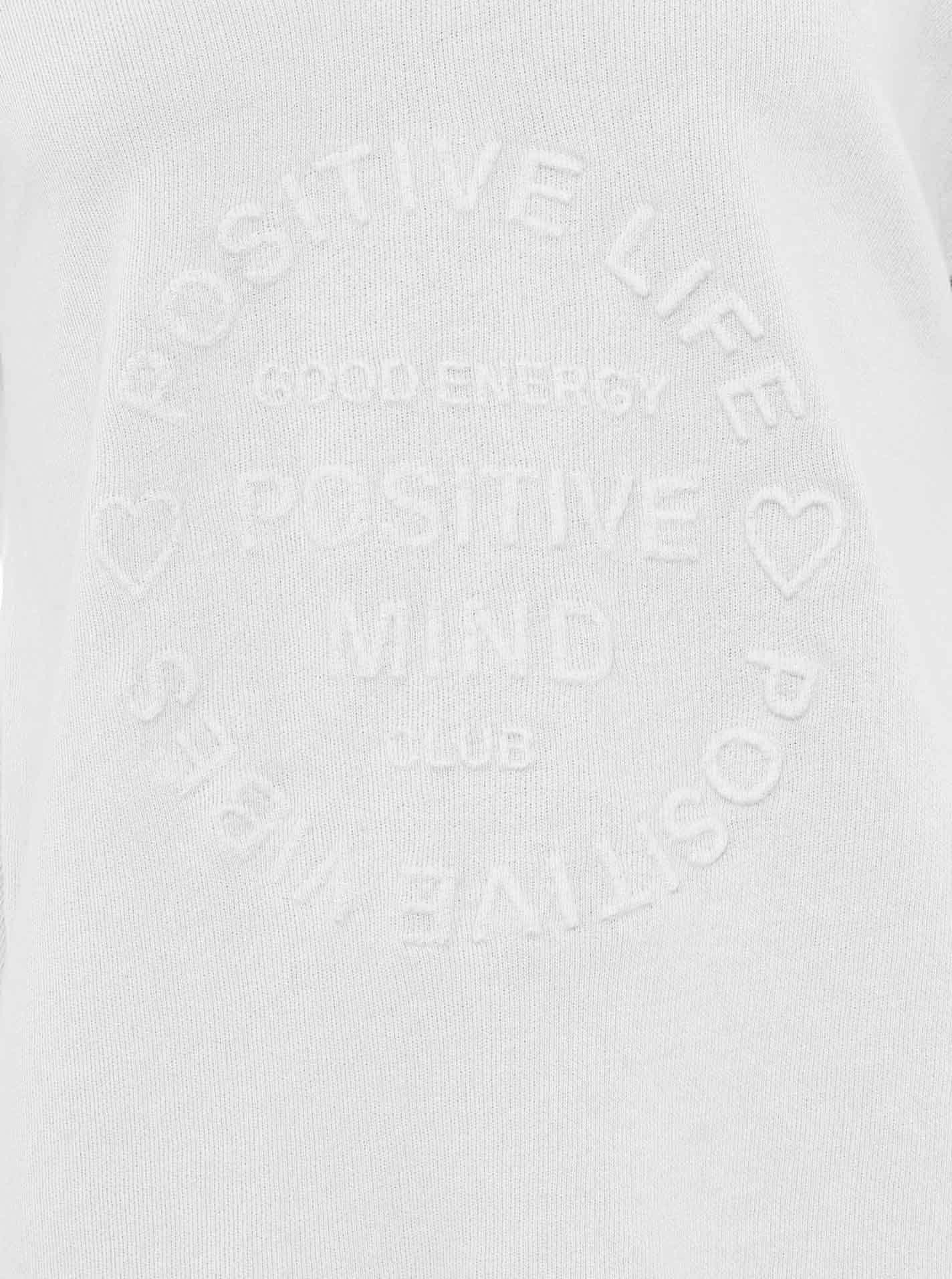 Zwillingsherz Sweatshirt »"Positive Mind"«, Mit V-Ausschnitt im Used Look und Stempeldruck