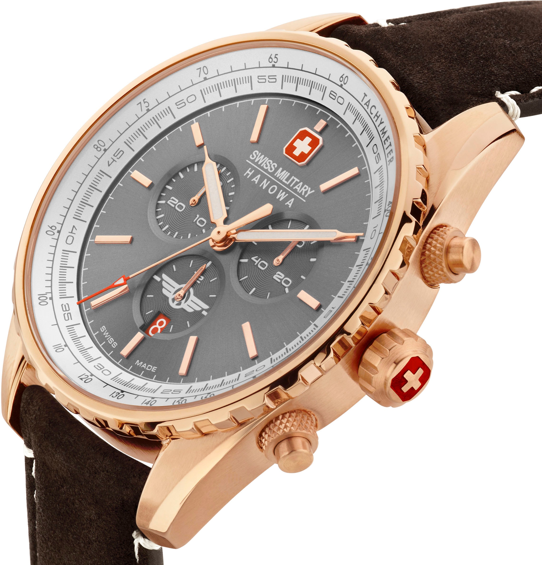 Swiss Military Hanowa Chronograph »AFTERBURN CHRONO, SMWGC0000320«, Quarzuhr, Herrenuhr, Datum, Stoppfunktion, Saphirglas, Swiss Made