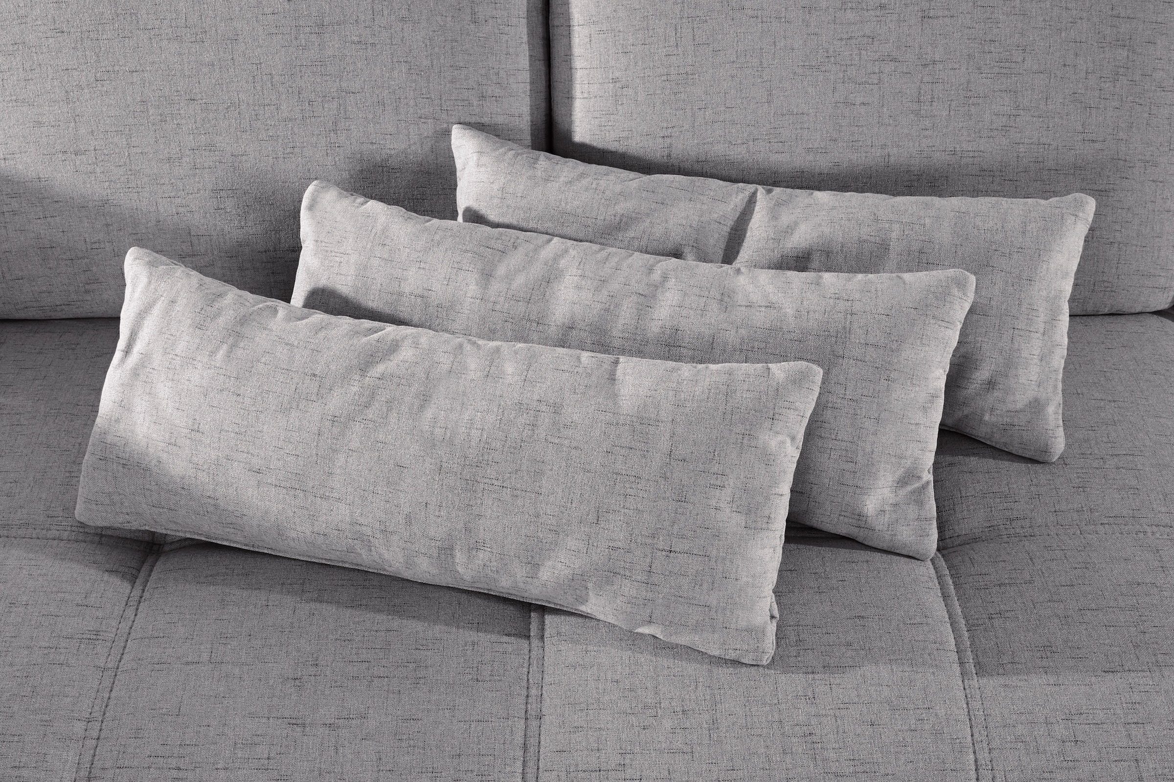 PLACES OF STYLE Ecksofa »Costello L-Form, B: 301 cm mit Sitztiefen-, Armteilverstellung &« 3 Nierenkissen, optional Bettfunktion & Bettkasten