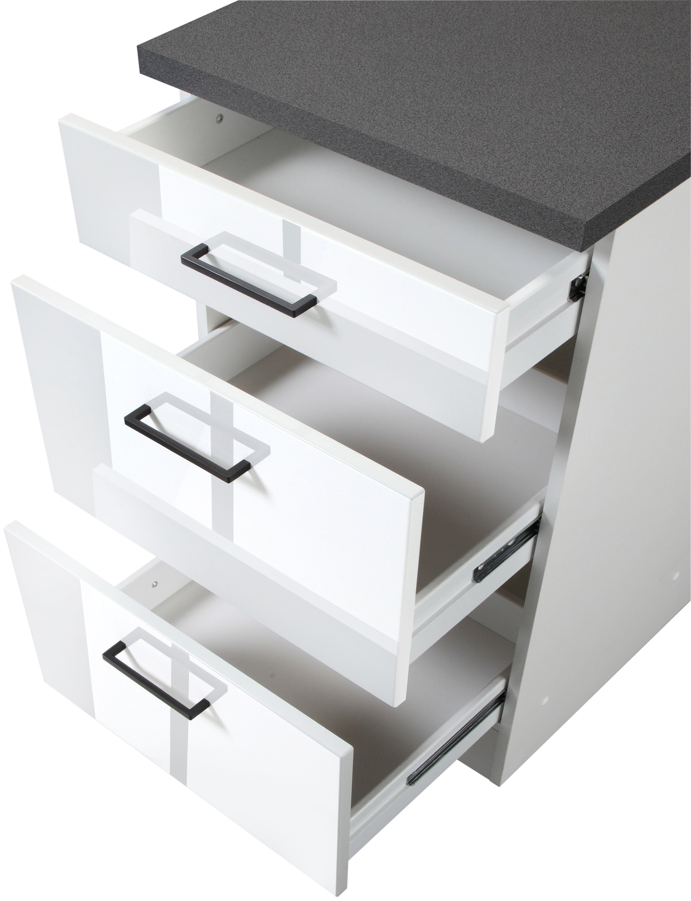KOCHSTATION Unterschrank »KS-Trier« Breite 50 cm, mit 2 Auszügen und 1 Schublade