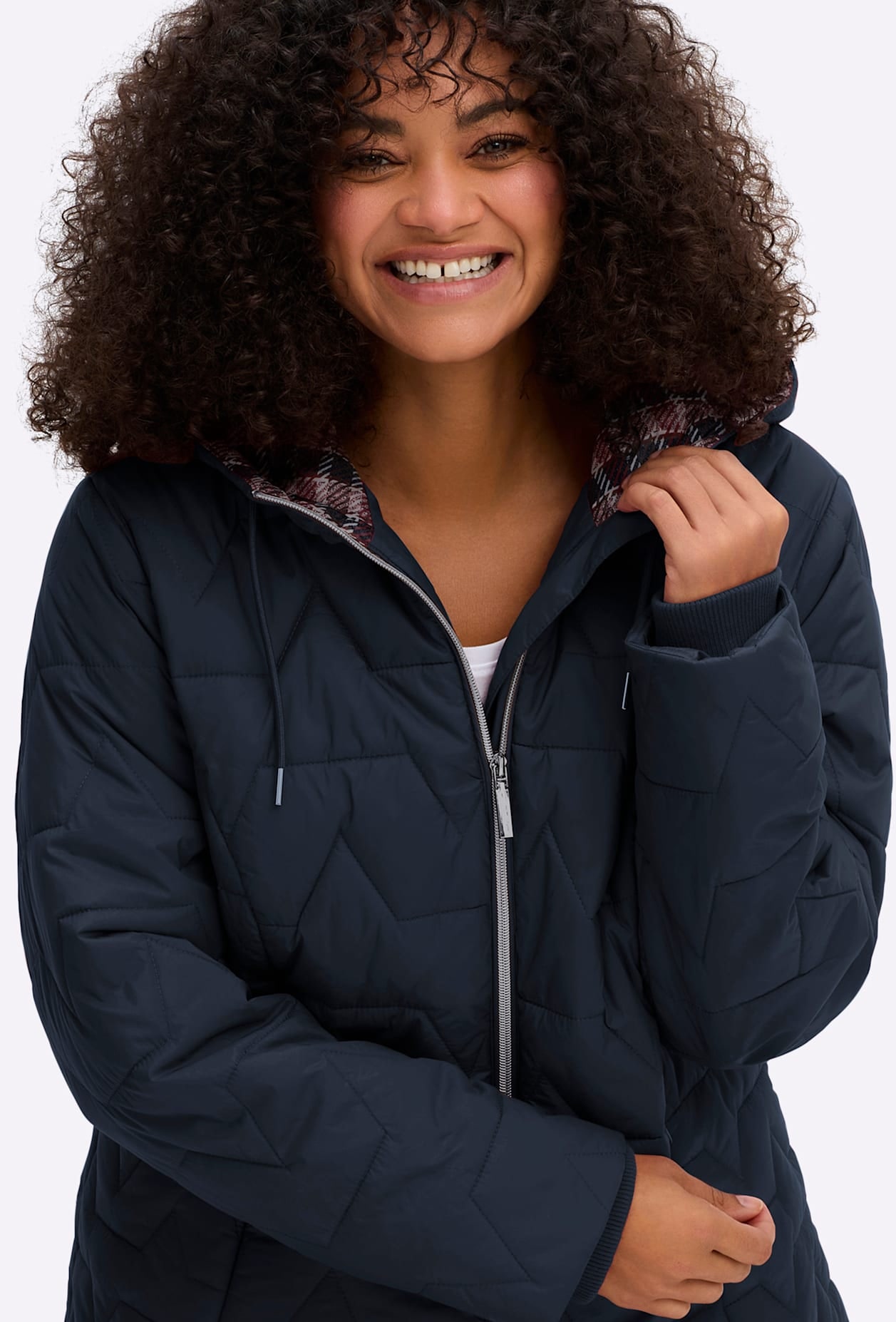 Sheego Steppjacke mit Kapuze