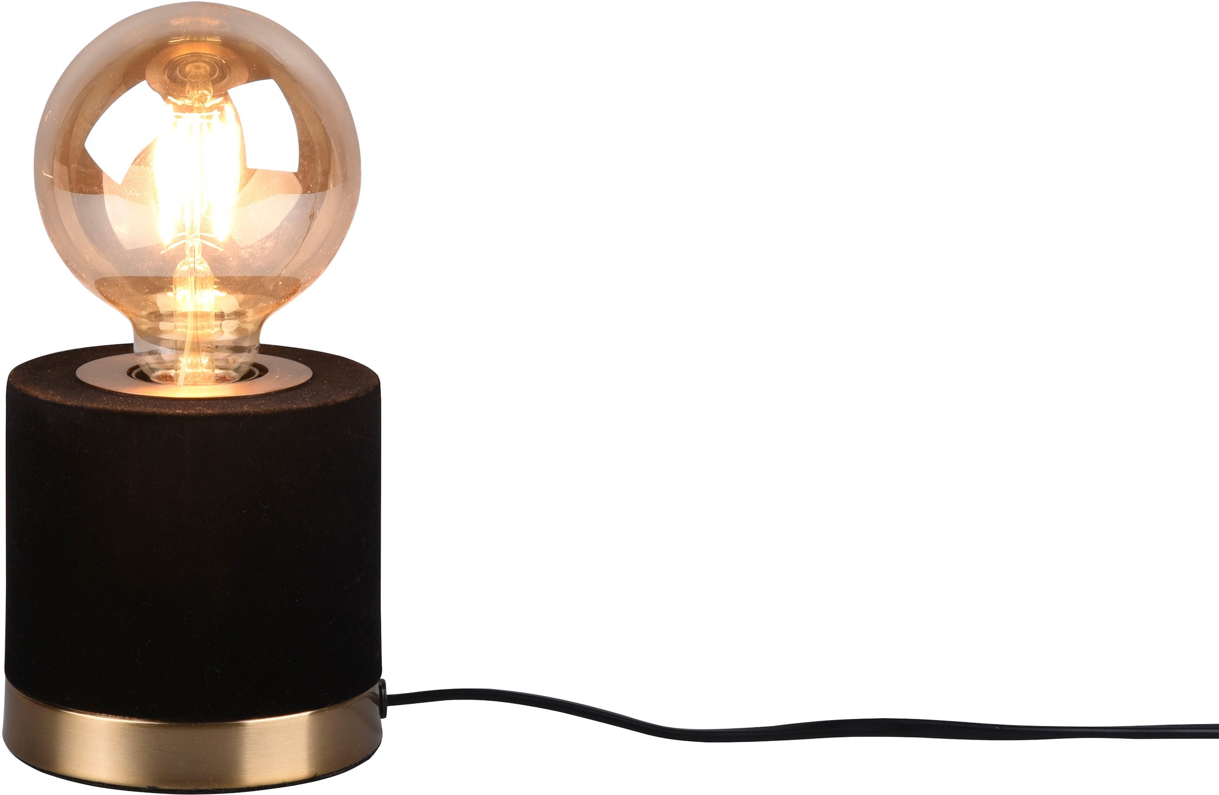 TRIO Leuchten Schreibtischlampe »Judy«, 1 flammig-flammig, Tischleuchte,  Messingfarben Samtbezug, Leuchtmittel wechselbar im OTTO Online Shop | Tischlampen
