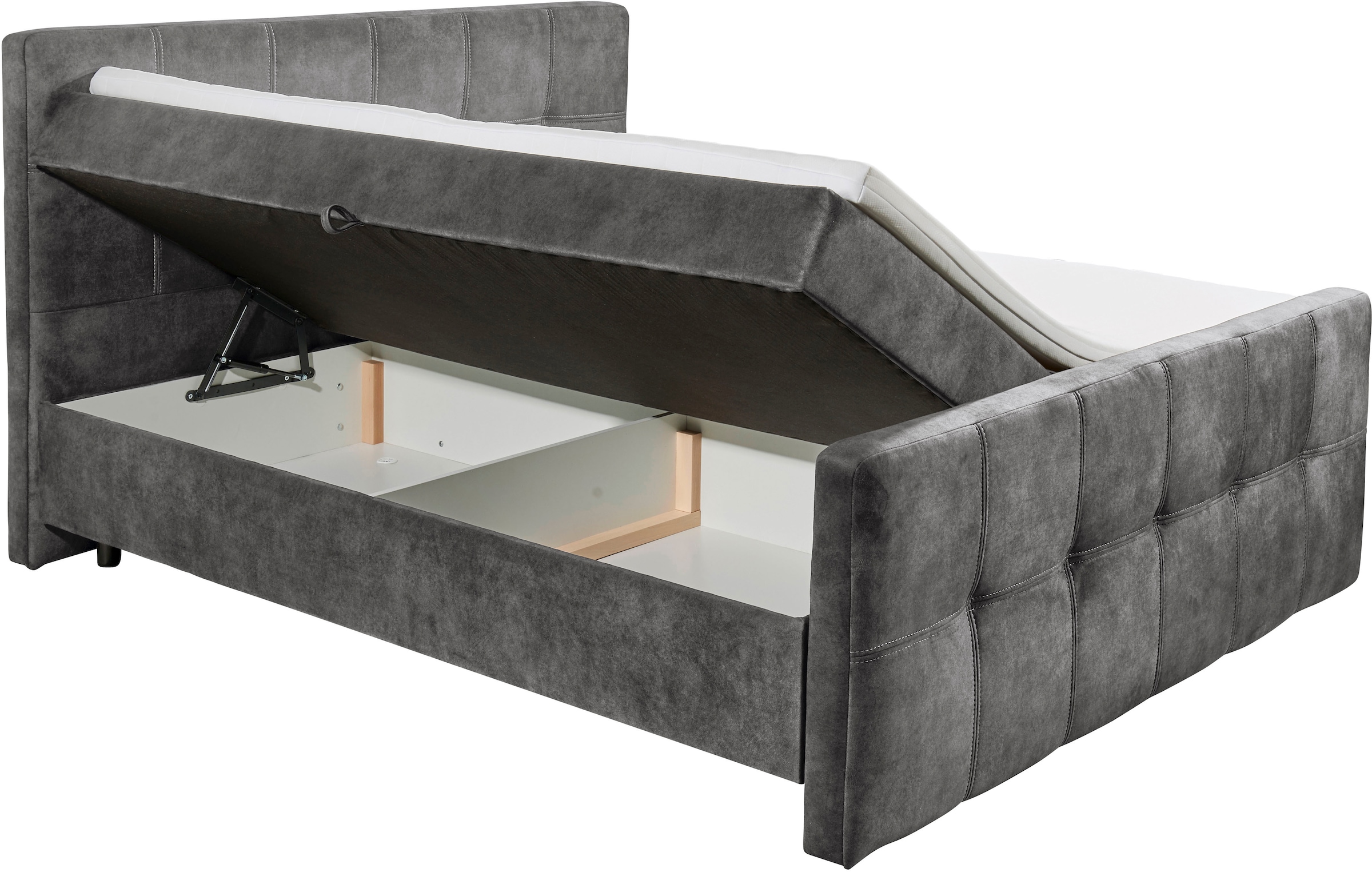 ED EXCITING DESIGN Boxbett »Valetta« mit Bettkasten, inkl. Topper