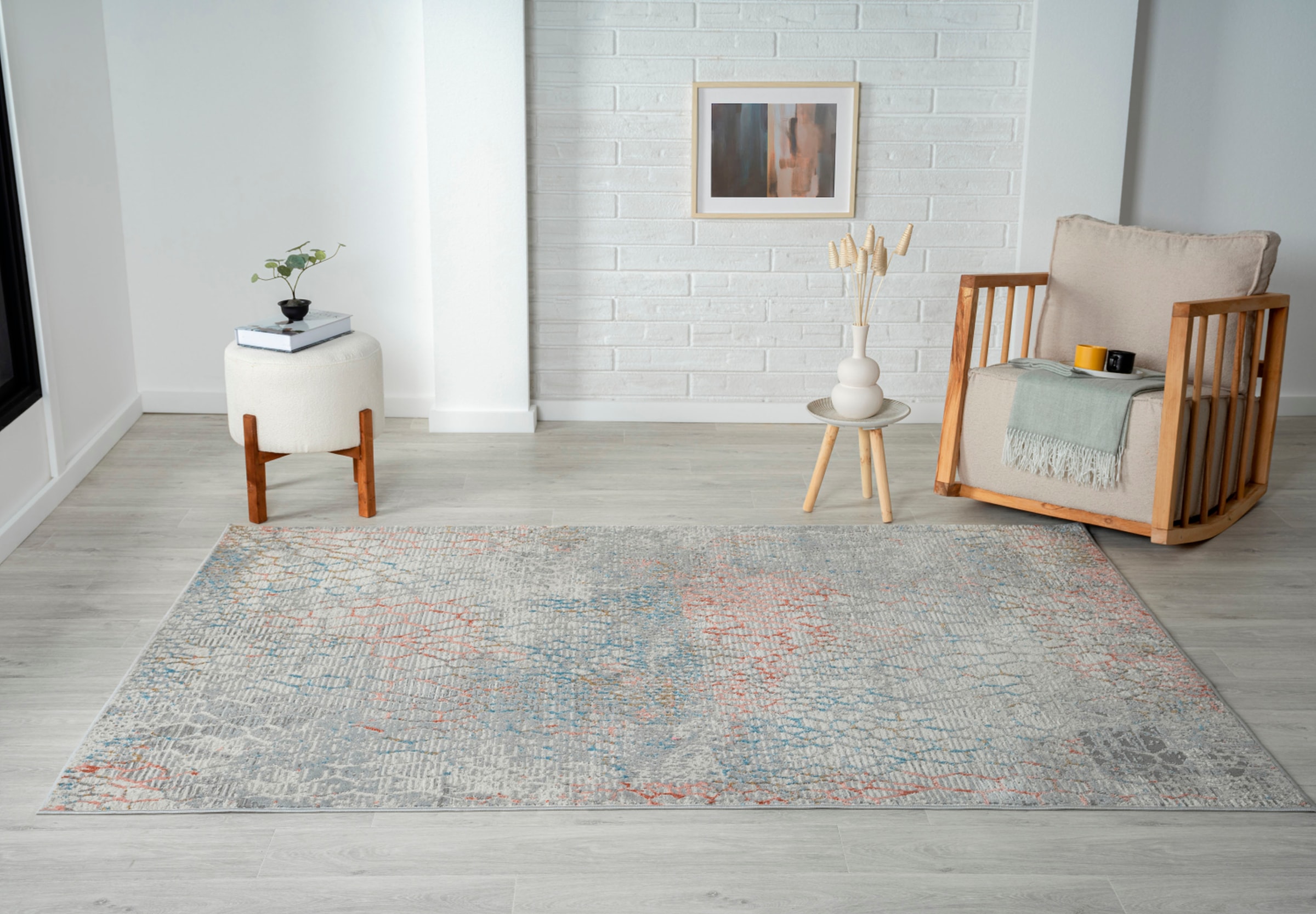 Myflair Möbel & Accessoires Teppich »My Look«, rechteckig, 8 mm Höhe, Kurzflor, Ethno-Design, besonders weich durch Microfaser