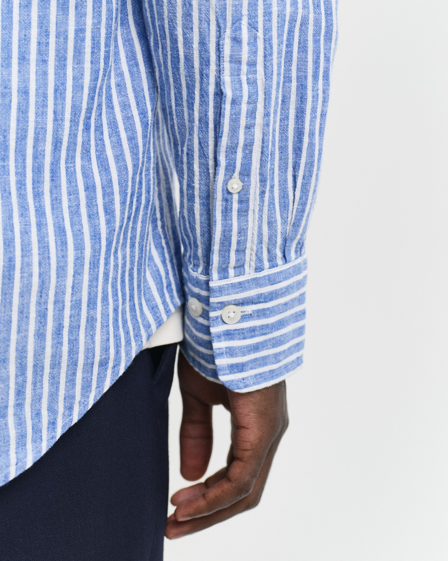 Gant Langarmhemd »REG COTTON LINEN STRIPE SHIRT«, leicht, luftig und atmungsaktiv