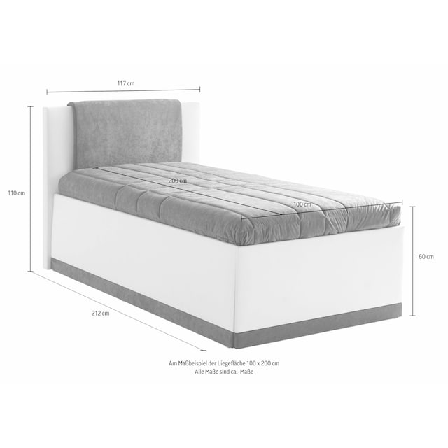 Westfalia Schlafkomfort Polsterbett, mit Bettkasten und Tagesdecke online  kaufen