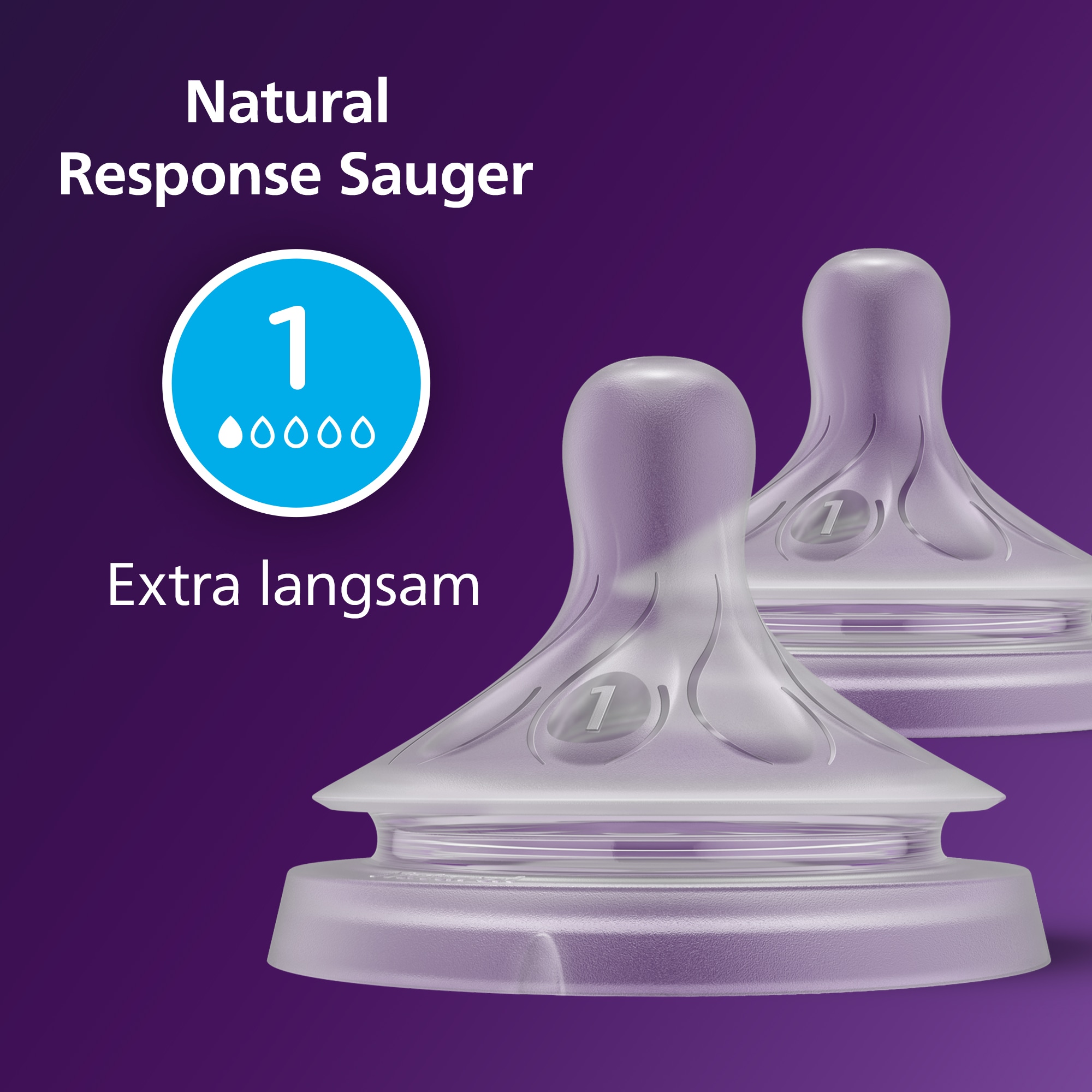 Philips AVENT Flaschensauger »Natural Response SCY961/02«, 2 Stück mit Anti-colic-Ventil, ab 0 Monaten