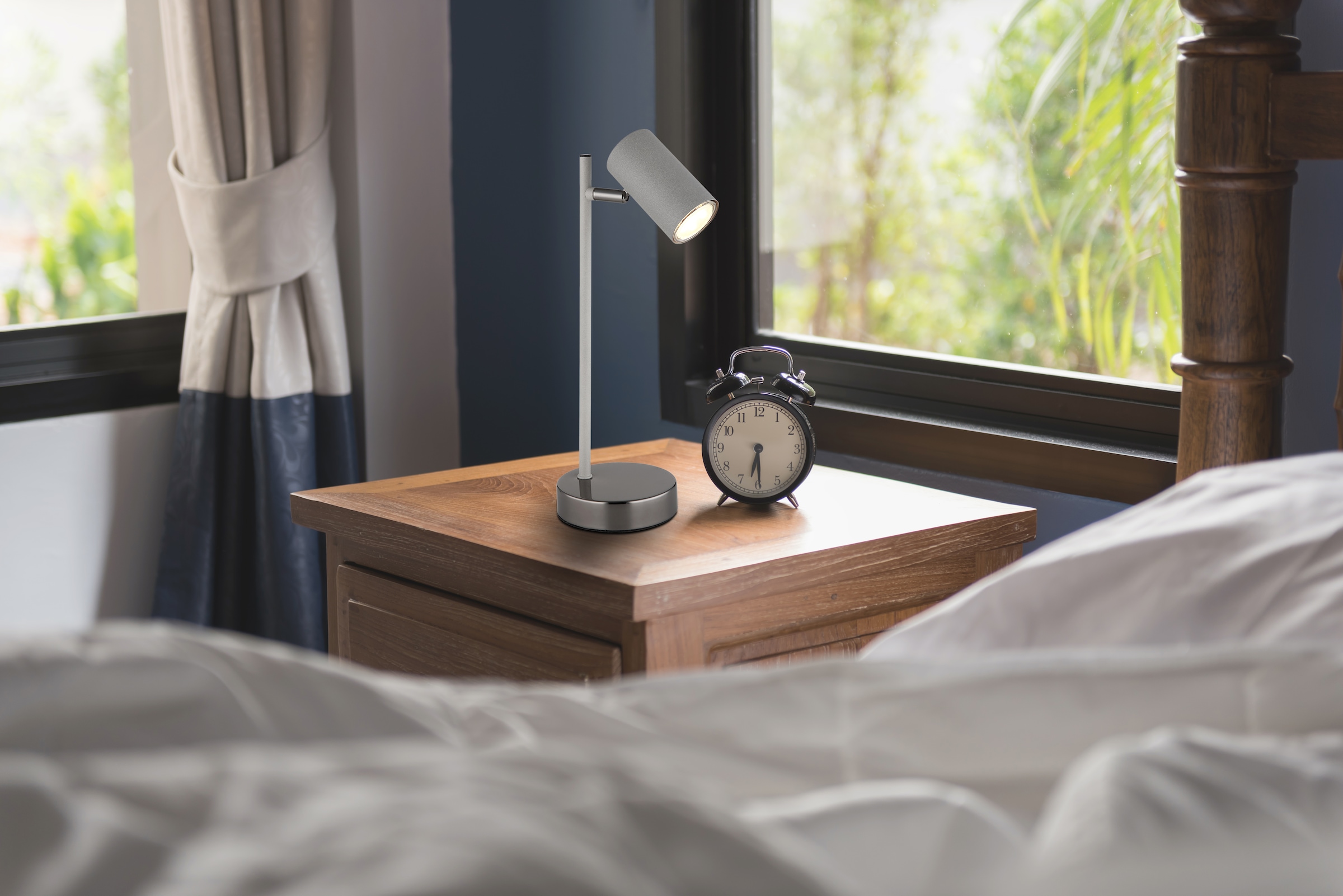 GLOBO LIGHTING Tischleuchte »ROBBY« GU10 1 Stk. Tischlampe, GU10 Fassung, Wohnzimmer, Schlafzimmer